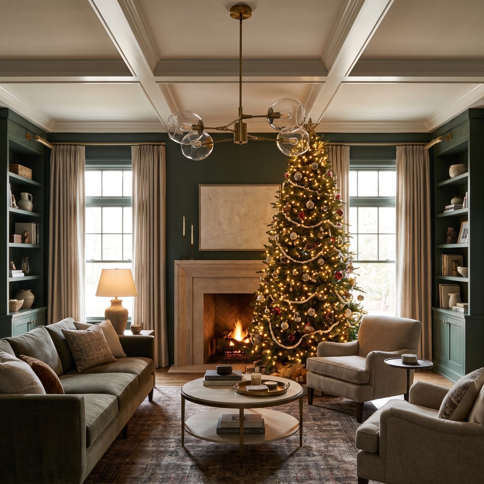 Aligned With a Central Pendant Light