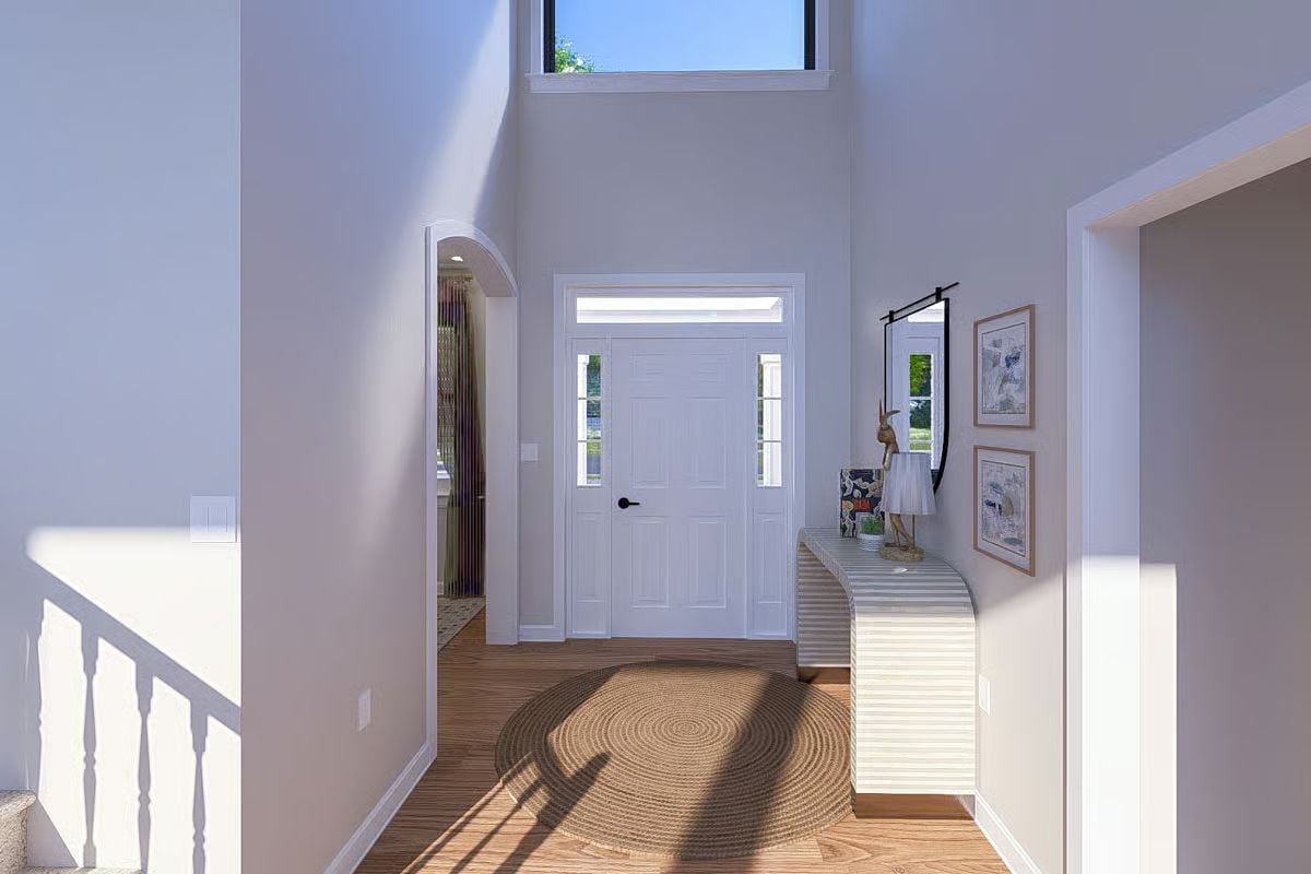 Soaring Entry Foyer Earns Its Height With a Clerestory Window That Actually Works