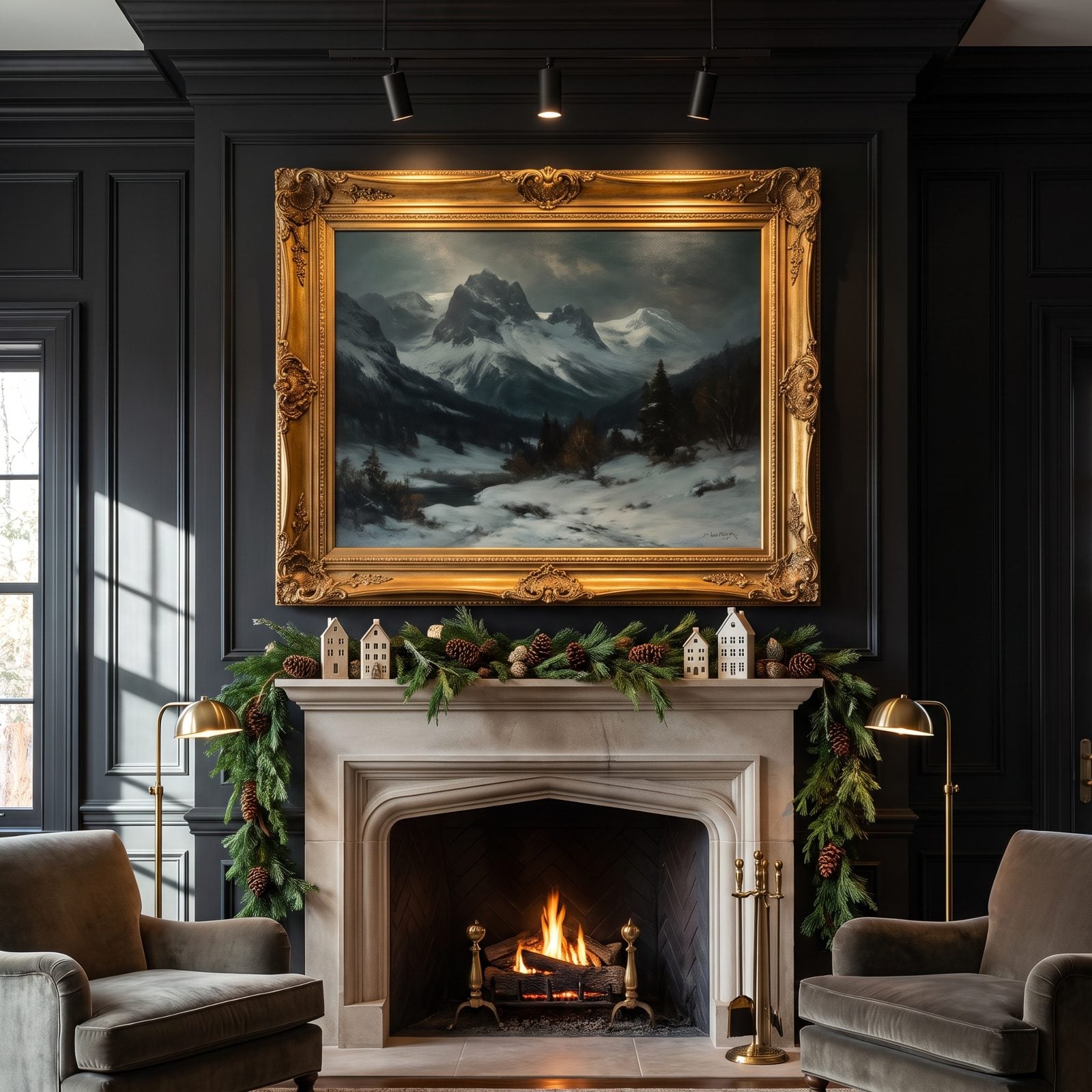 Anchor the Fireplace With a Large Seasonal Painting