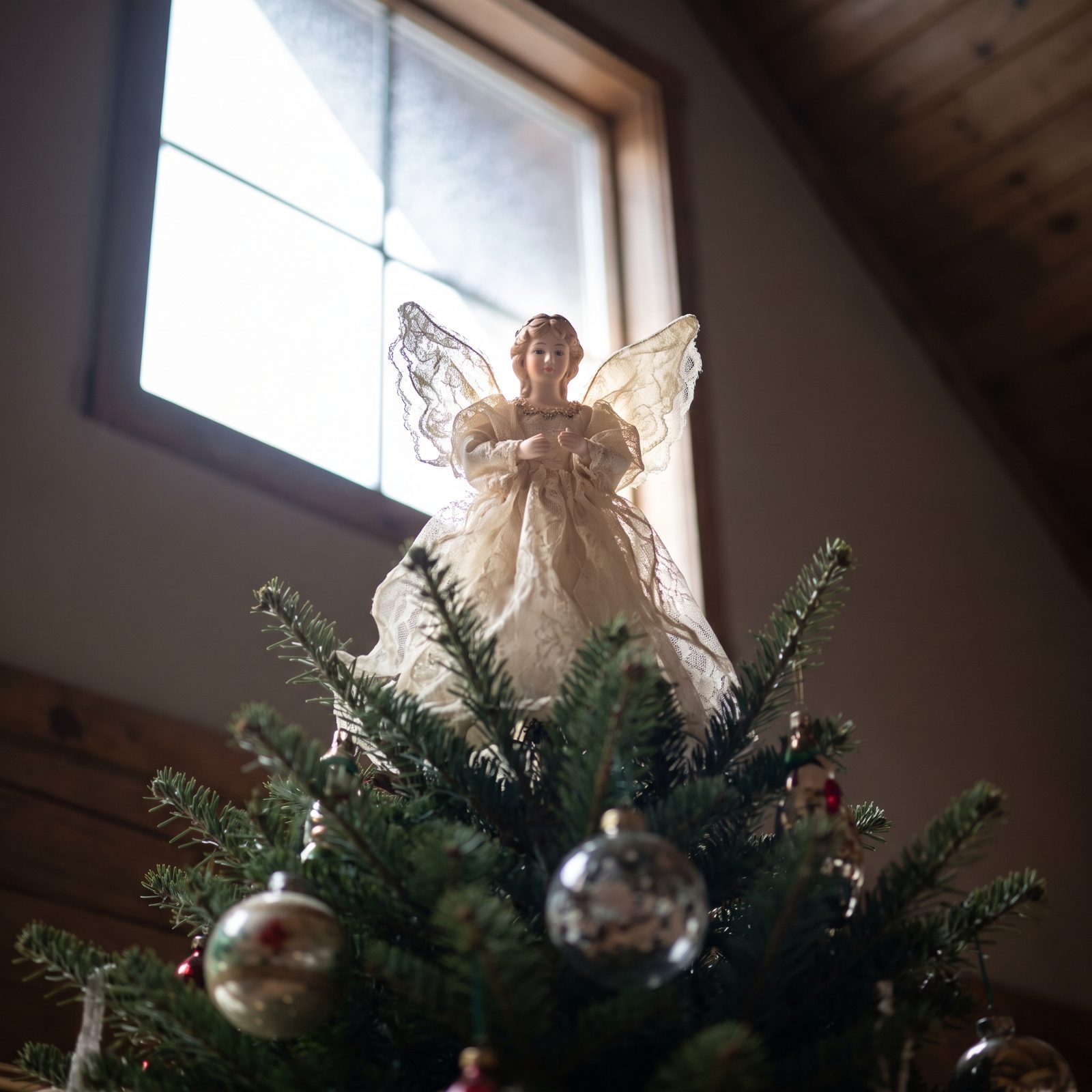 The Angel Tree Topper With a Porcelain Face