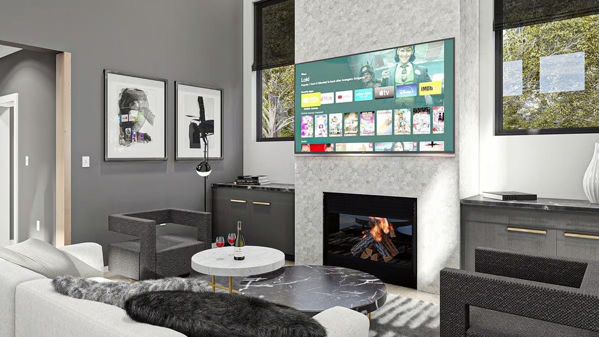 Marble Tables, an Open Fire, and a TV That Makes Netflix Feel Like a Night Out