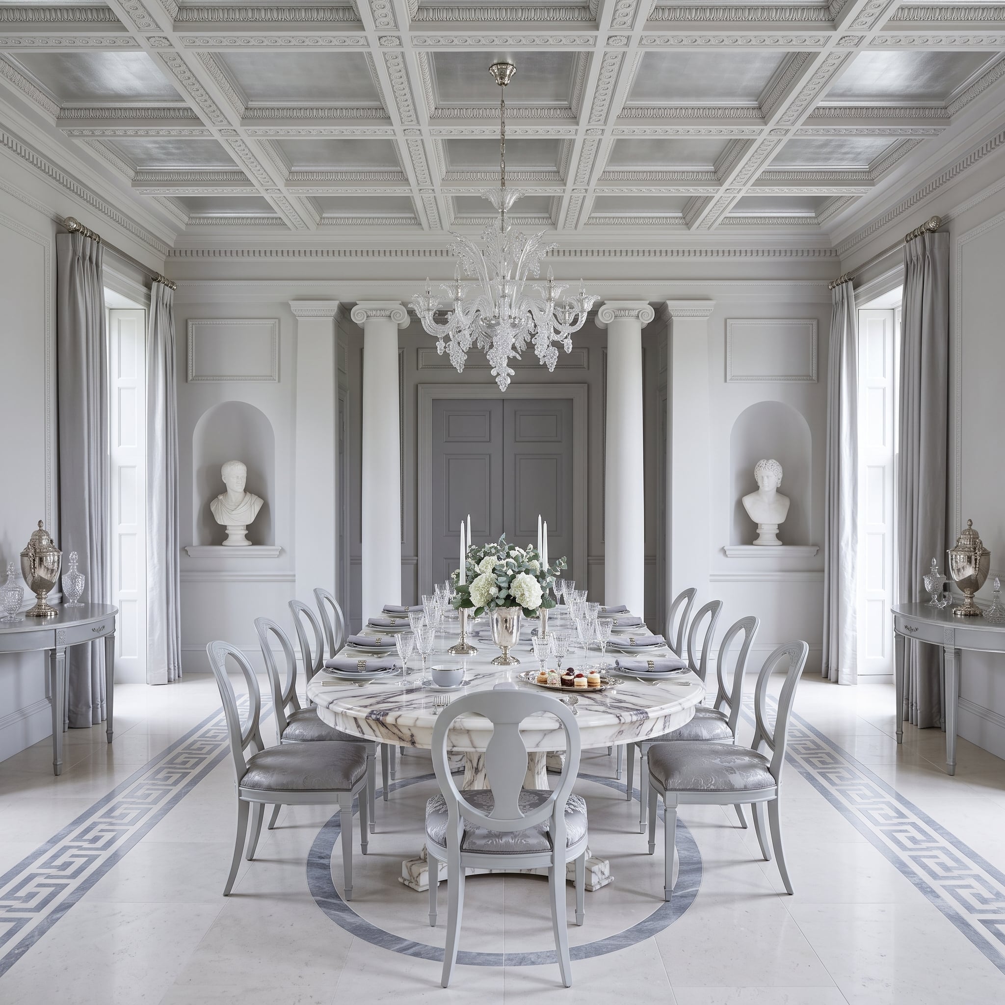 Ionic Columns, Marble Inlay, and a Dining Room That Took Neo-Classical Seriously