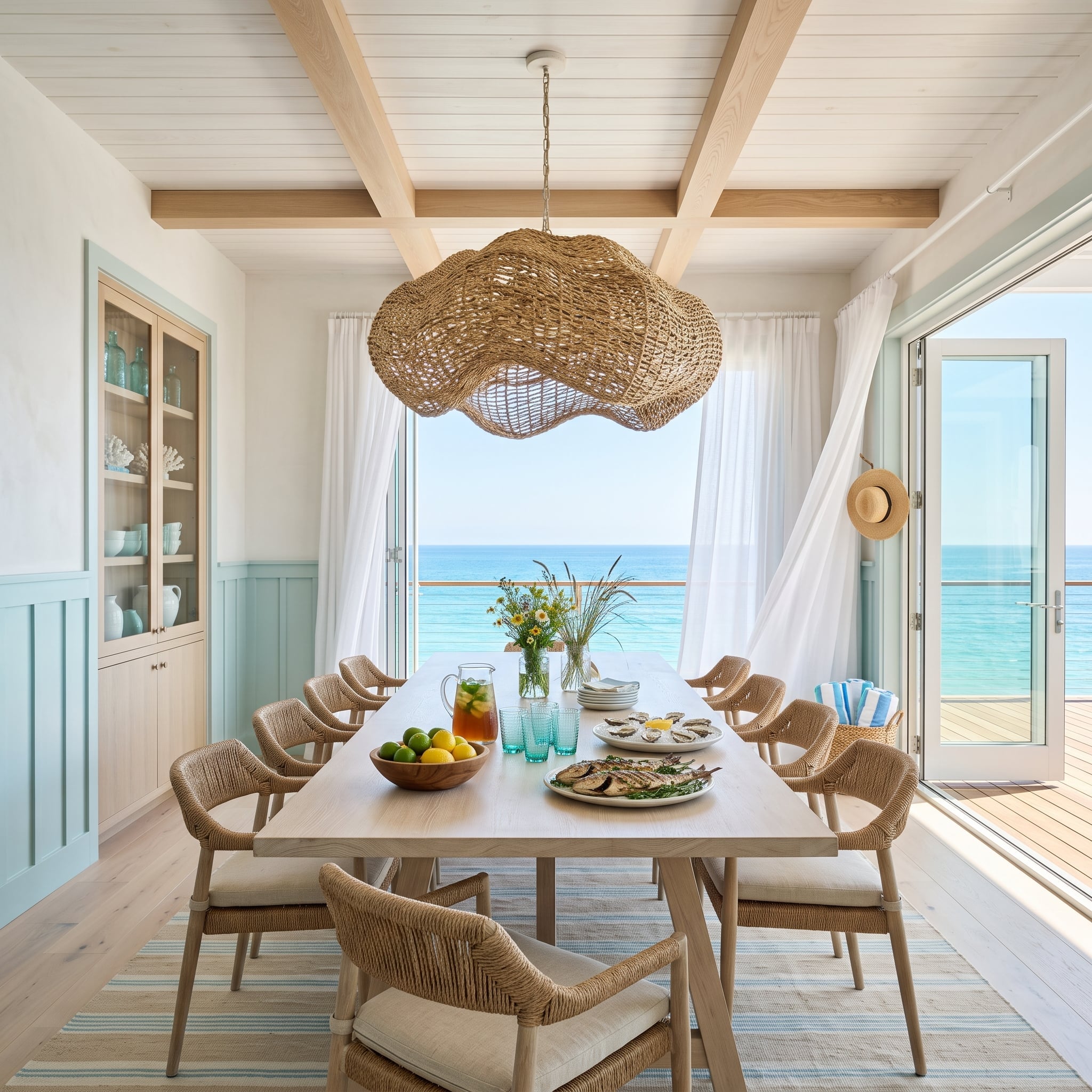 Seagrass Overhead, Oysters on the Table, and a Dining Room That Opens to the Ocean