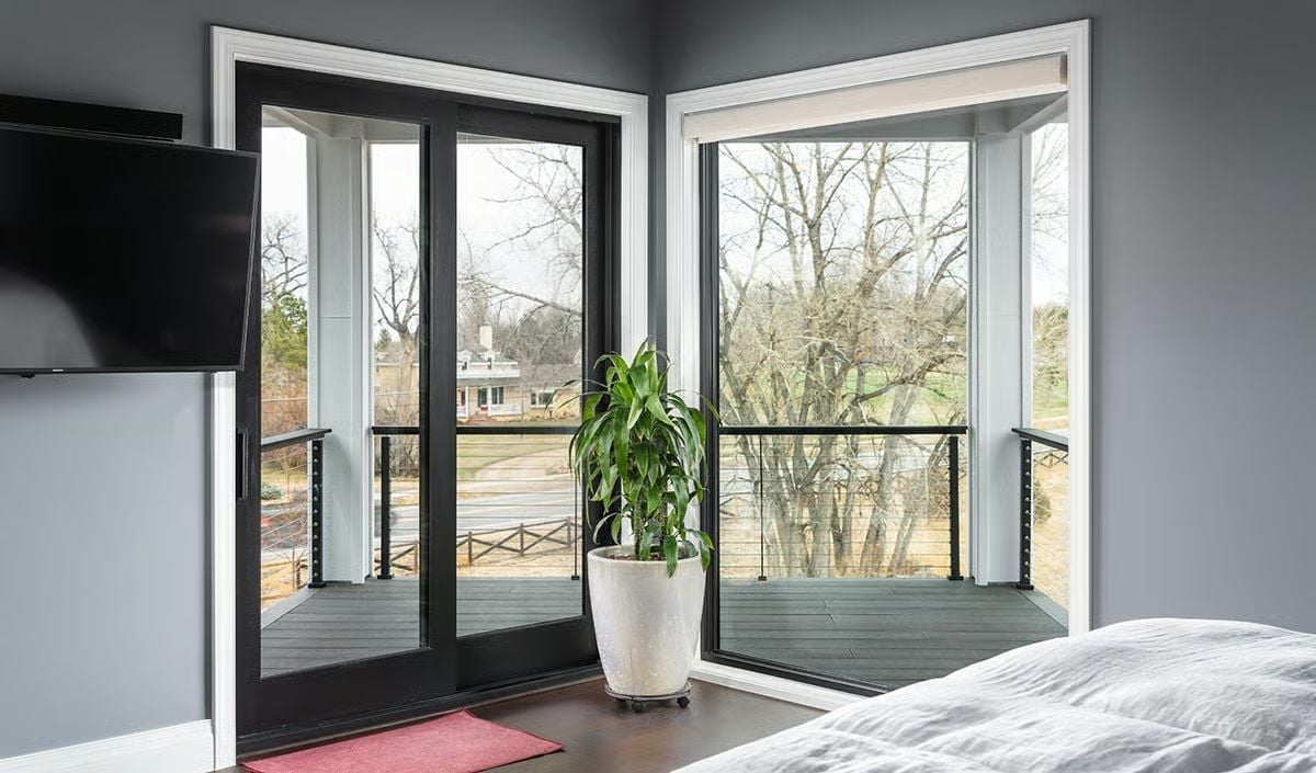 Corner Balcony Access That Turns a Bedroom into Something You Actually Want to Wake Up In