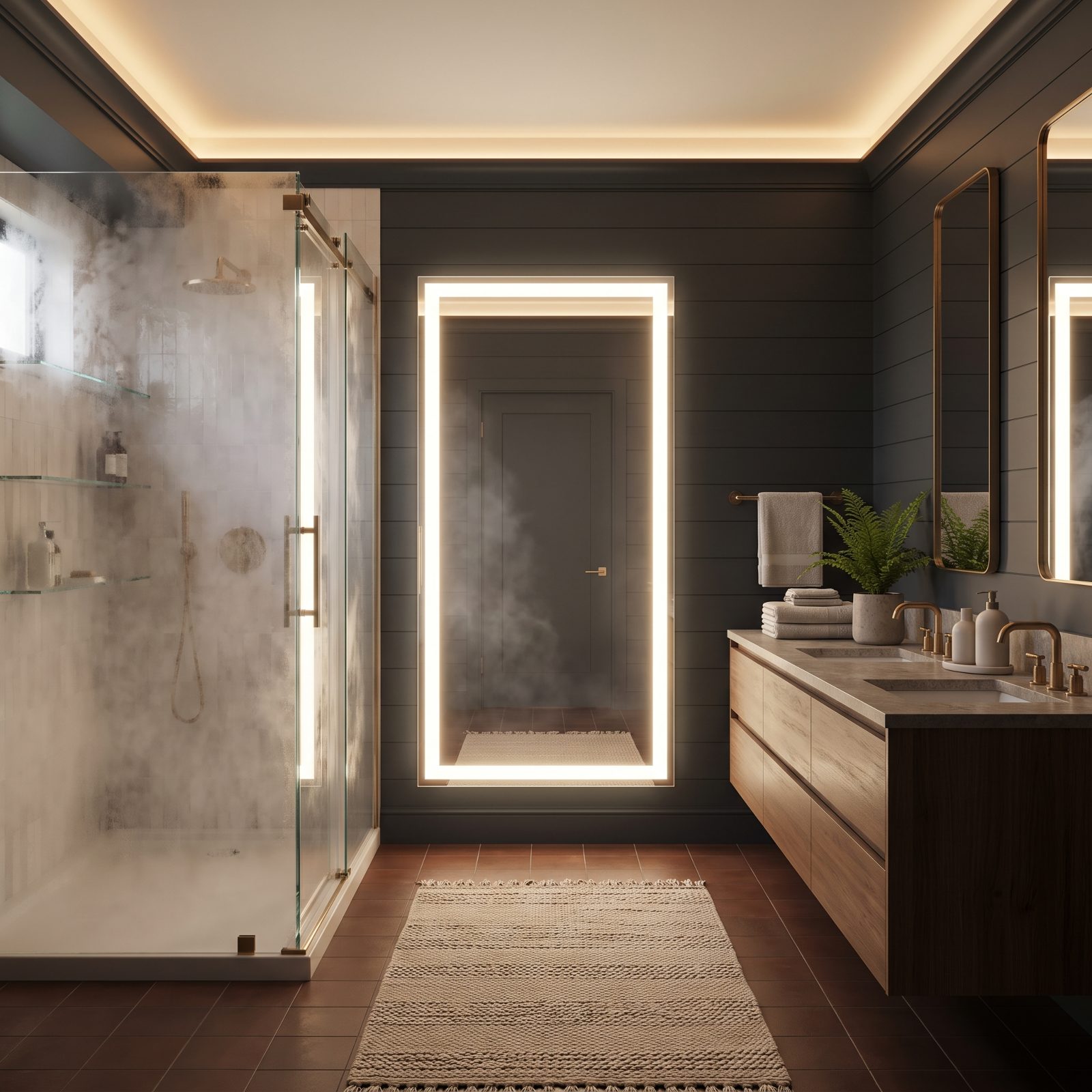 Backlit Anti-Fog Mirrors