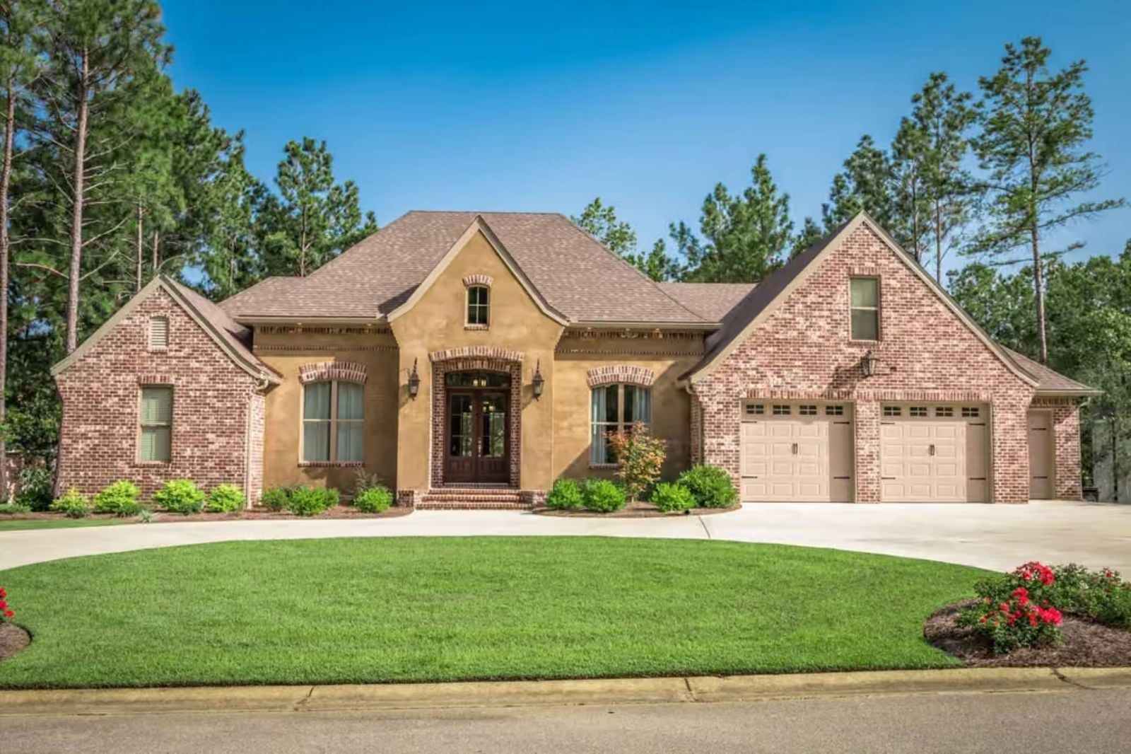 Bayou Brick 3-Bedroom French Country with Rear Porch Designed for Families Who Always End Up Hosting Holidays (Floor Plan)