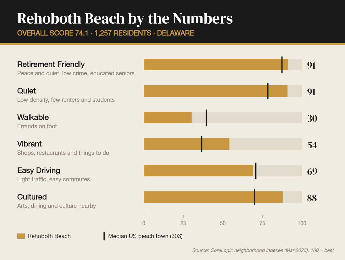 Rehoboth Beach by the numbers