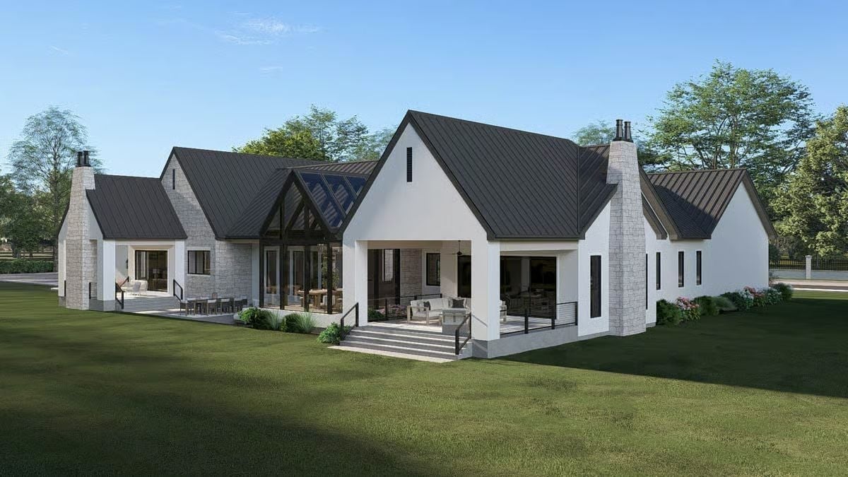 Covered Rear Porch Built Wide Enough to Actually Use Year-Round