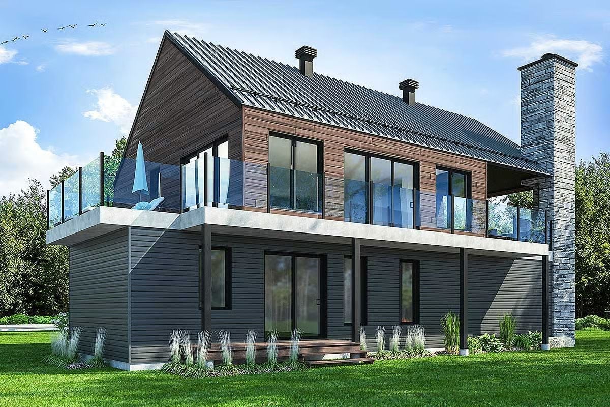 Dual-Deck Design and Dark Siding That Pull the Whole Exterior Together