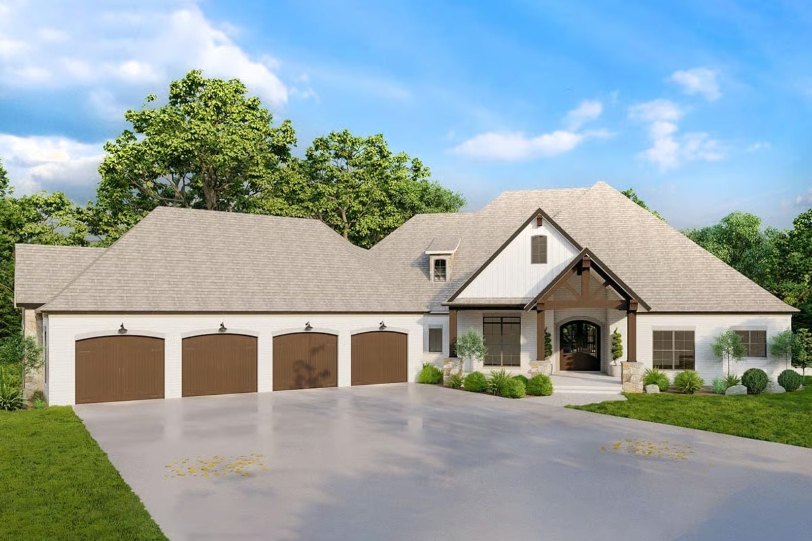 Bramblewood Estate 4-Bedroom Craftsman with 4-Car Garage Designed for Self-Made Homeowners Finally Building What They Always Wanted (Floor Plan)