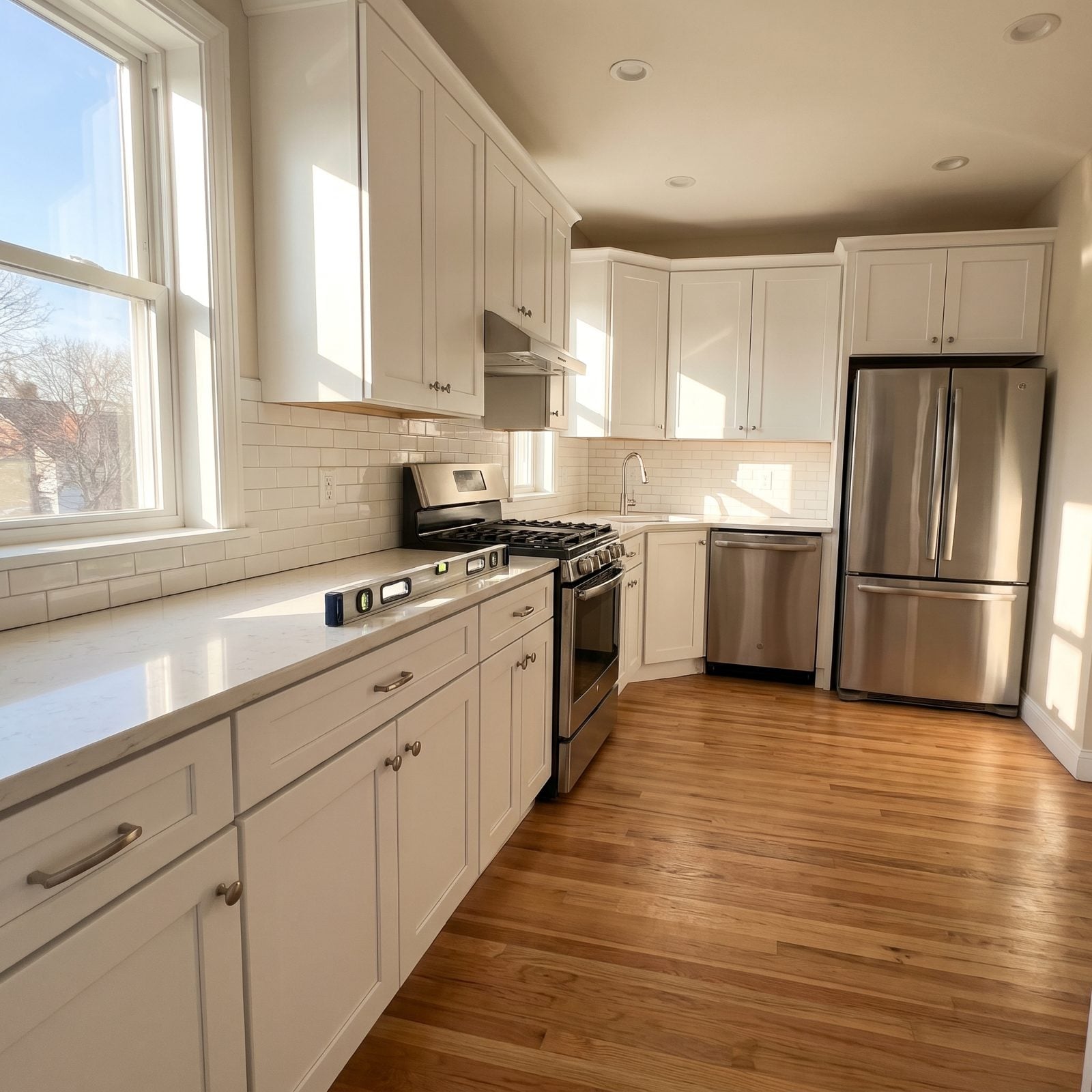A Brand-New Kitchen Sitting on an Un-Level Floor