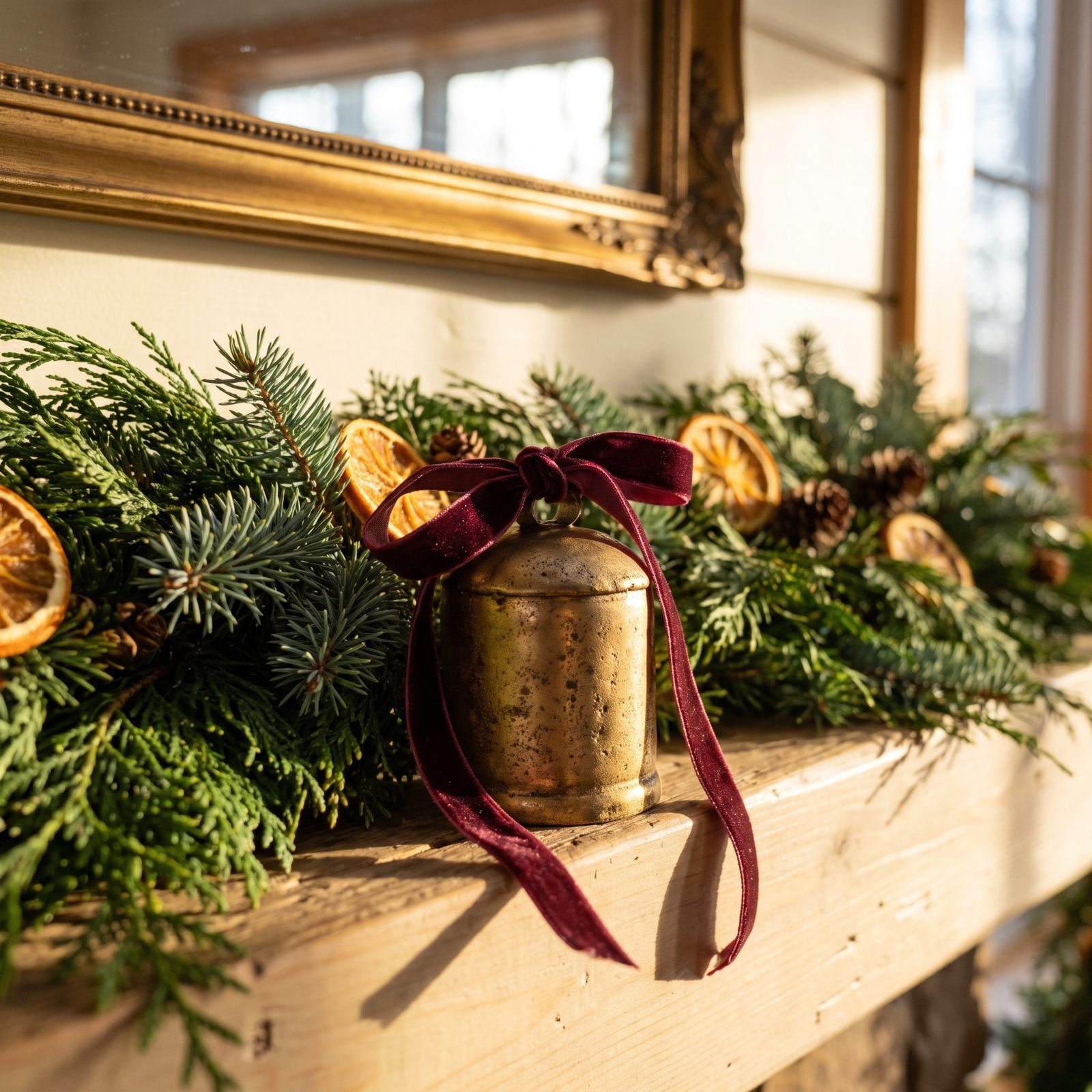 A Brass Bell Fastened to the End of a Garland