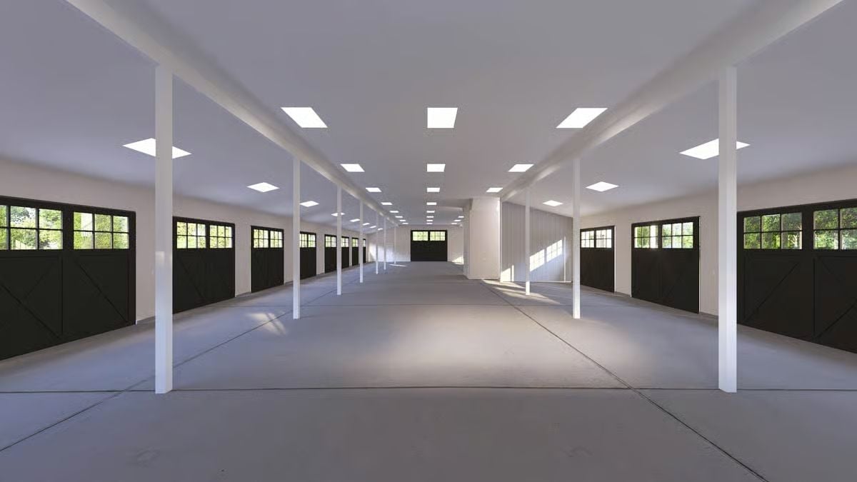 Eight Garage Bays, One Very Long Aisle, and Concrete That Means Business
