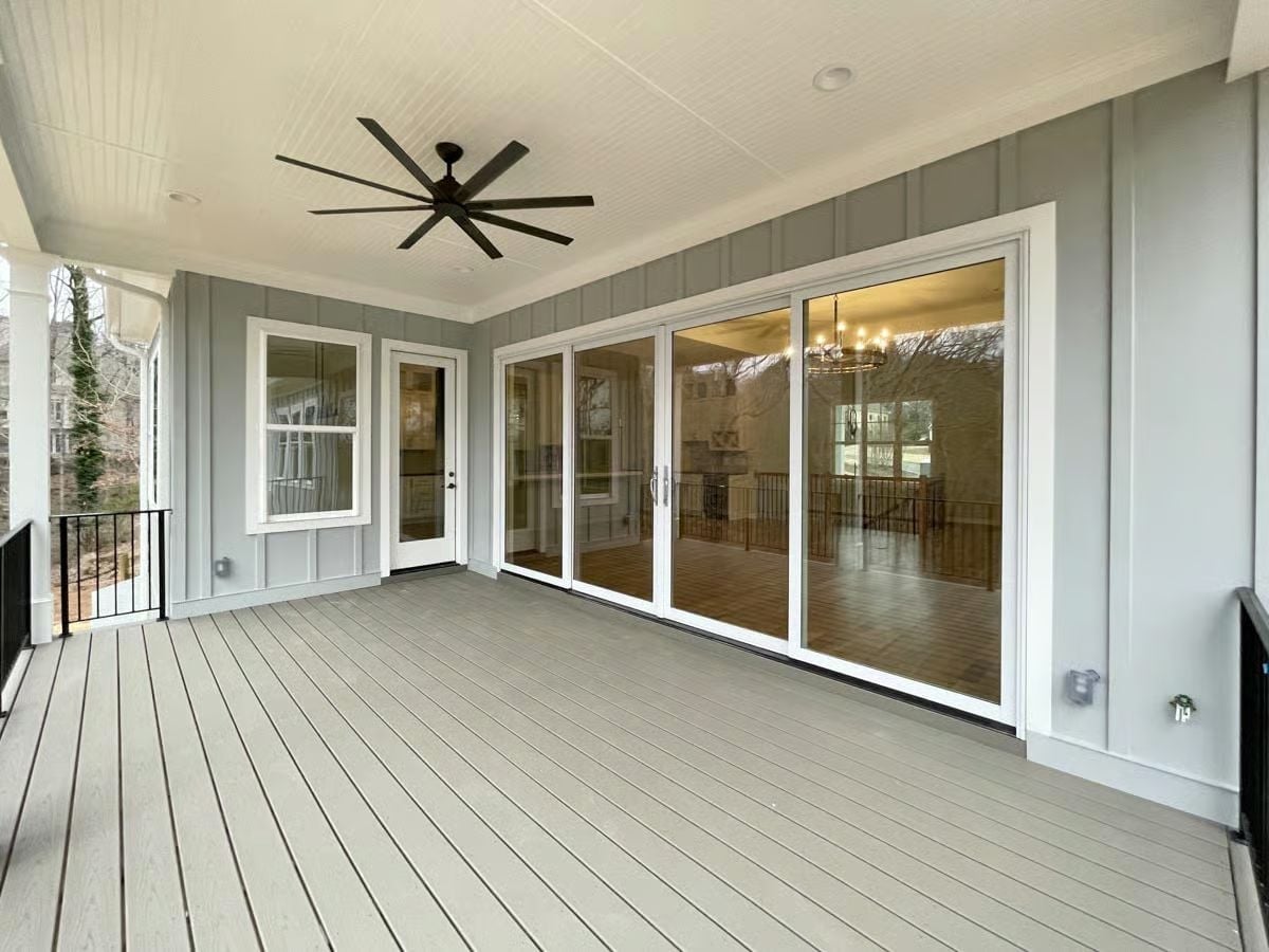 Covered Deck Built for the Ceiling Fan That Actually Does Something