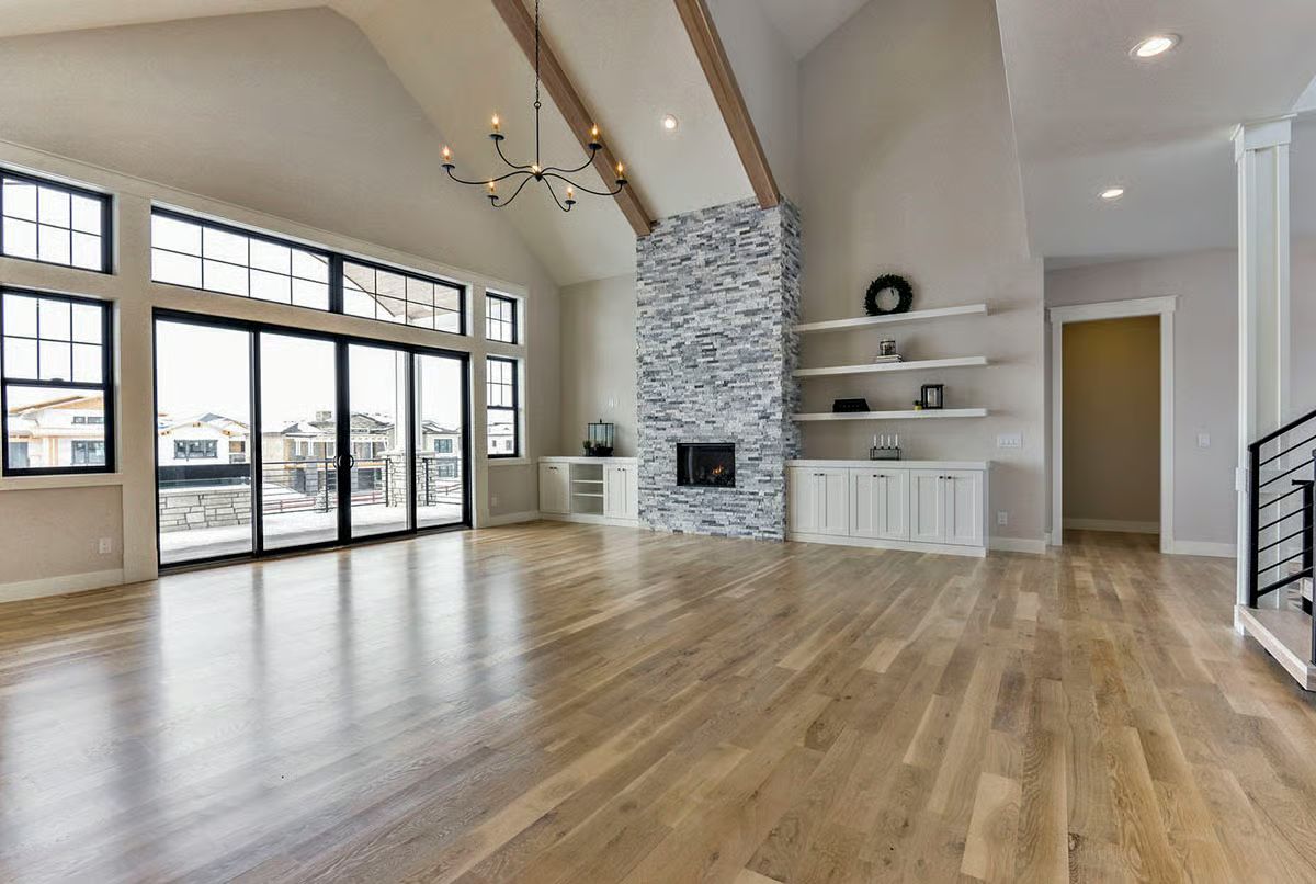 Vaulted Ceilings, Stone Fireplace, and Zero Furniture to Hide Behind