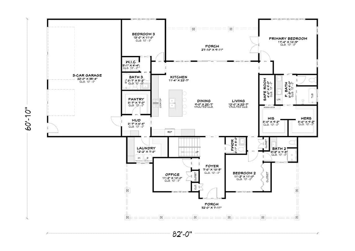 Floor Plan - Broxburn Close 4-Bedroom Transitional with Safe Room Designed for Families Who Care What the Neighbors Think (Even If They Won\'t Admit It)