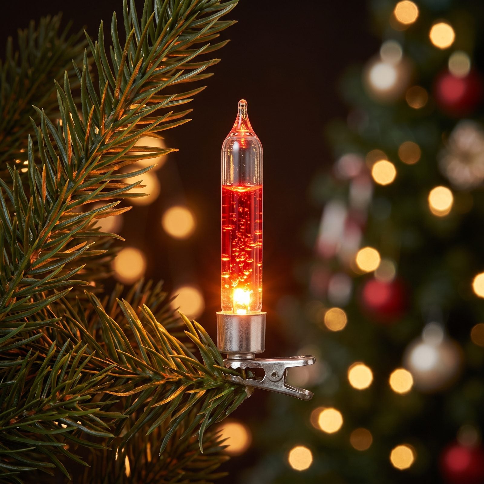 Bubble Lights Clipped to the Branches