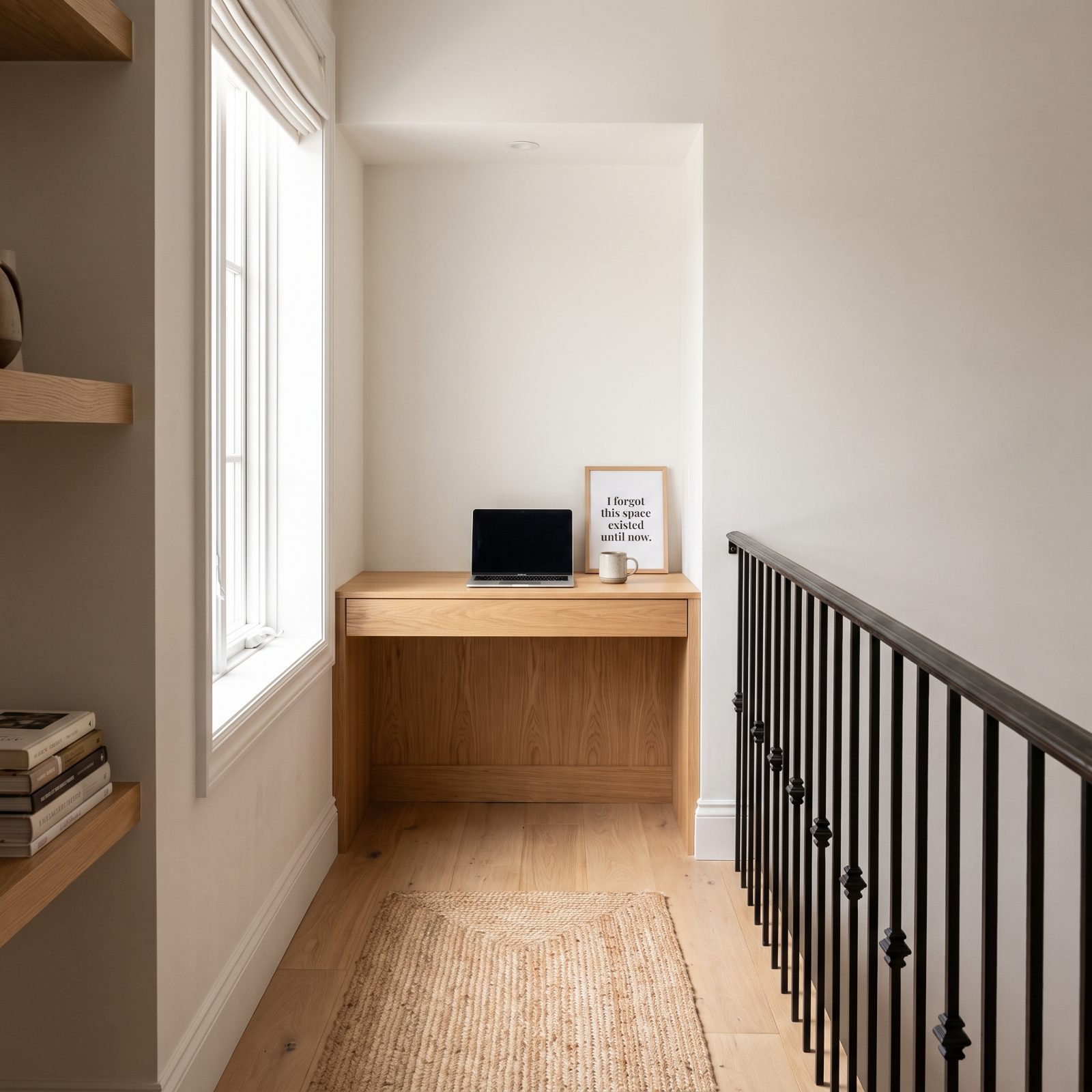 Built-In Desks Placed in Transitional Spaces