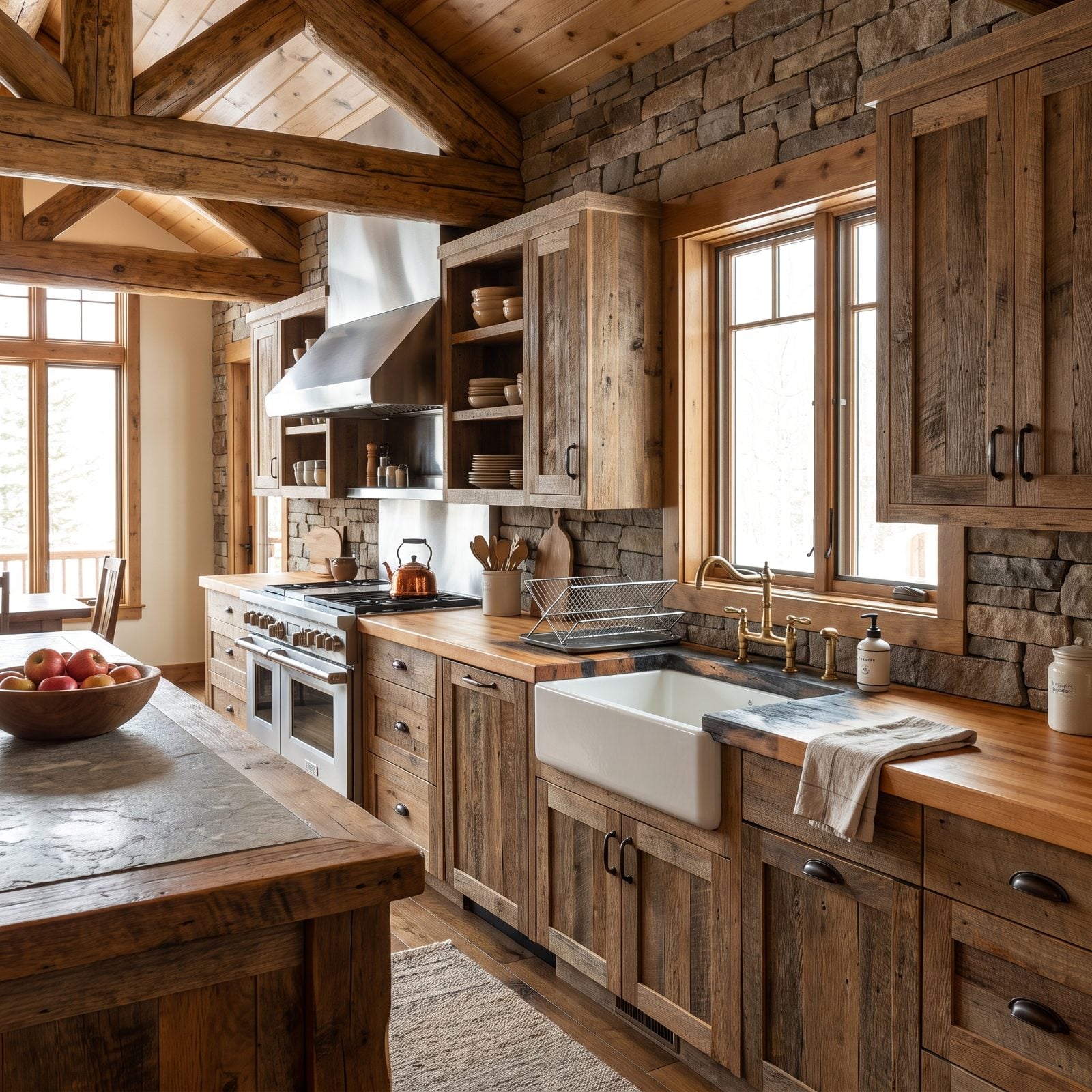 Butcher Block Gone Black and Soft Around the Sink
