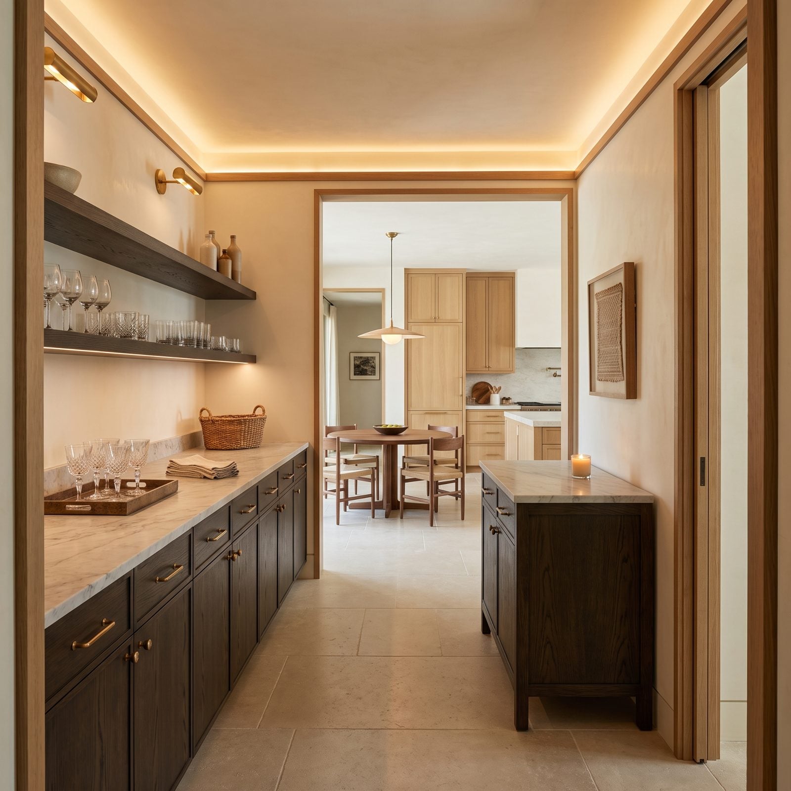 The Butler's Pantry That Buffers Kitchen and Dining
