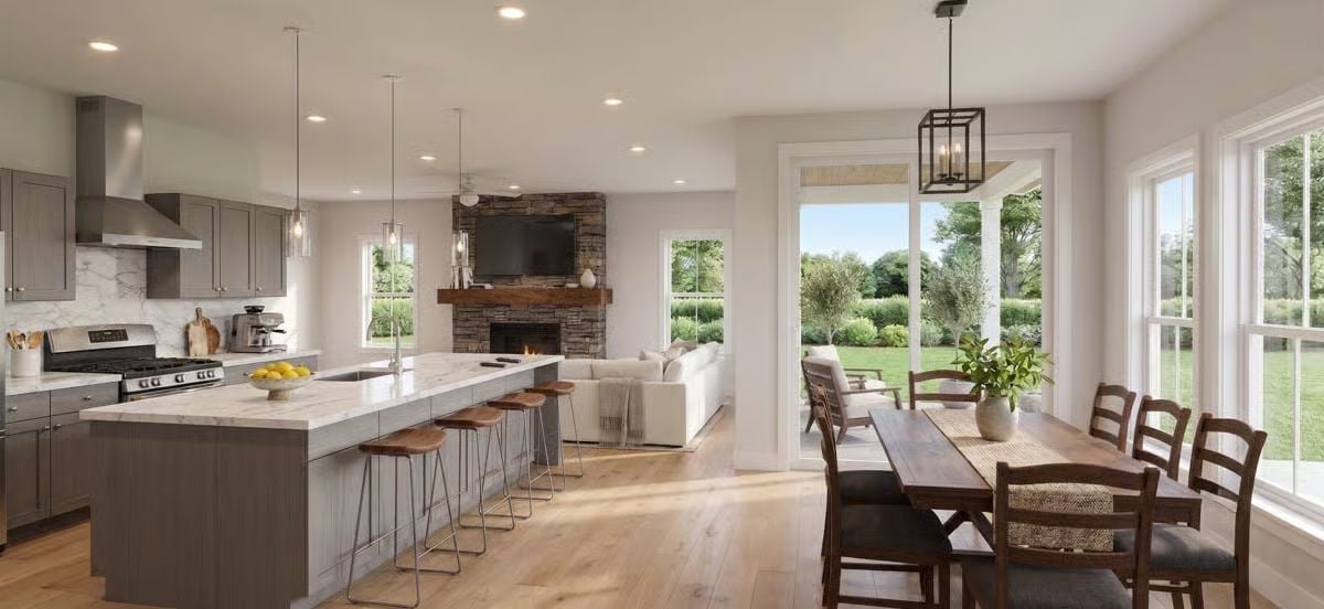 Kitchen Island Long Enough to Seat the Whole Soccer Team