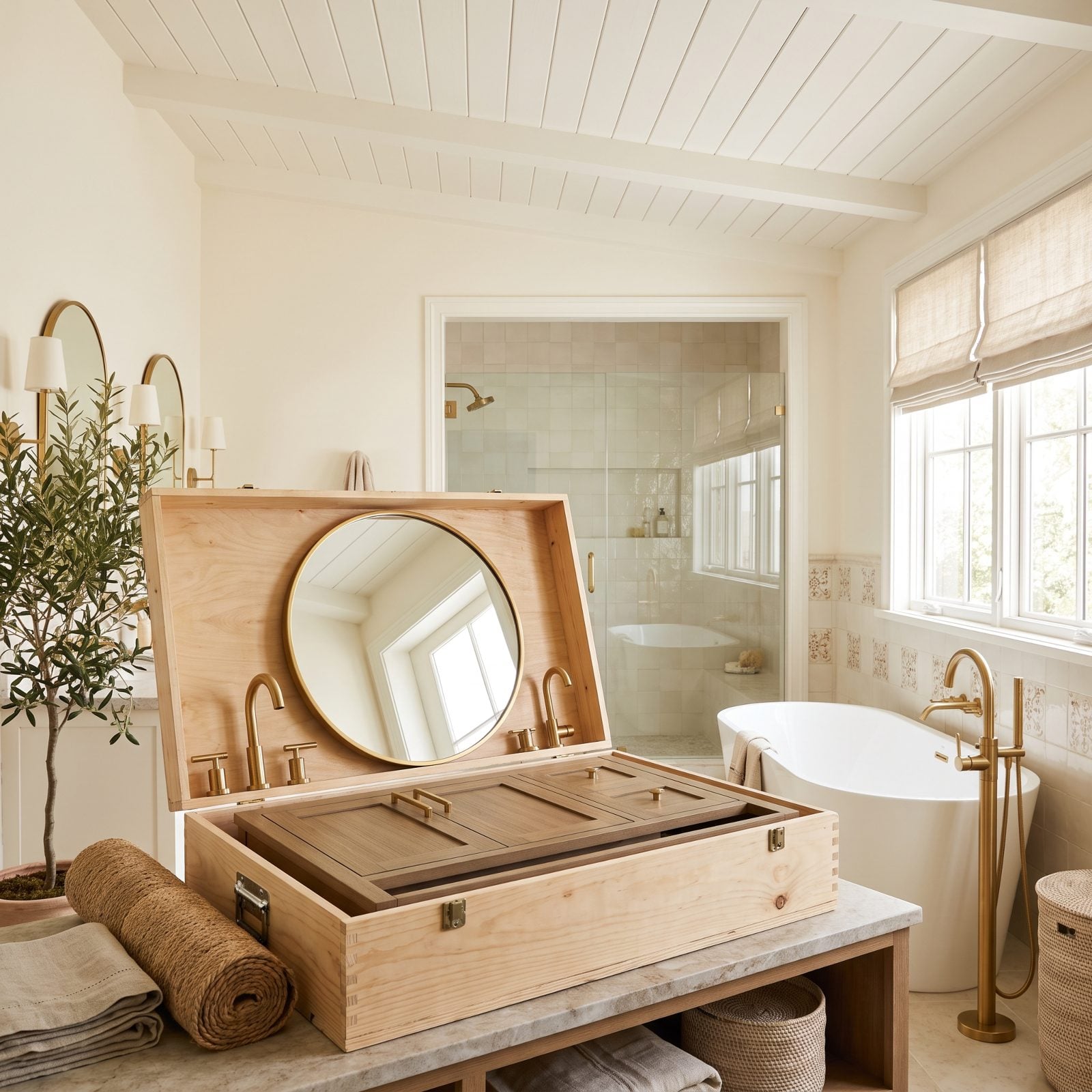 Buy the Vanity, Faucets and Mirror Yourself