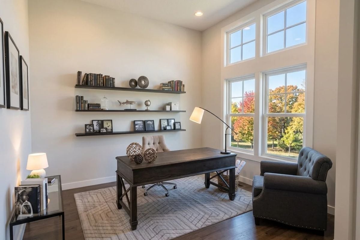 Floating Shelves, a Closing Door, and Natural Light That Does Real Work