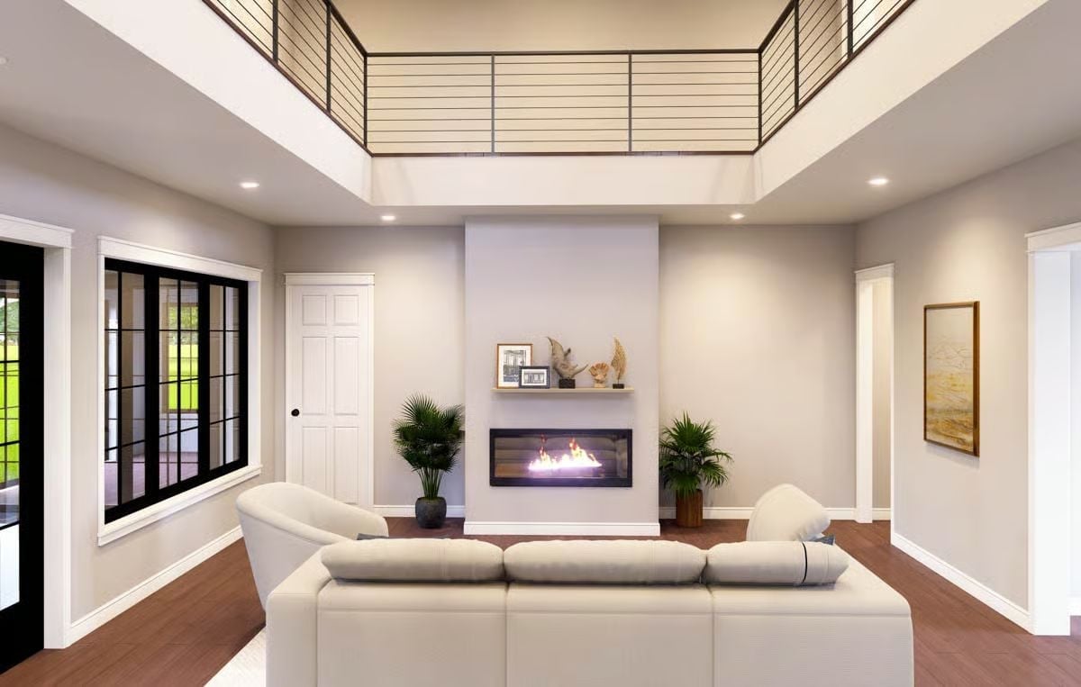 Double-Height Ceilings Pull the Eye Up Before You Even Sit Down