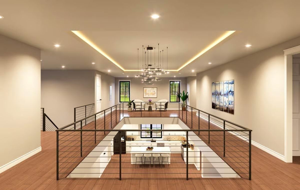 Wraparound Railings on the Second Floor Make the Open Void Work For You
