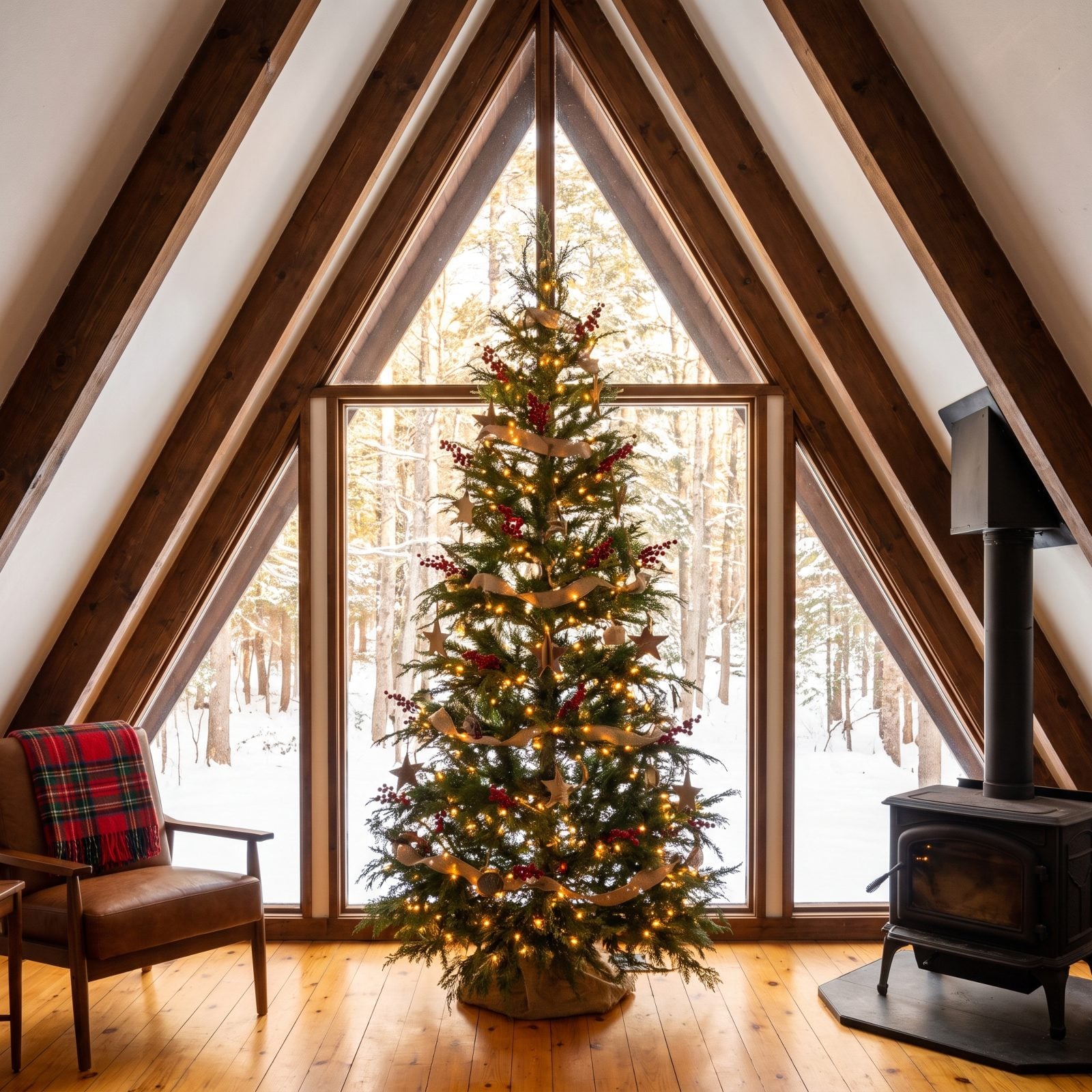 The Cedar That Follows the Pitch of an A-Frame