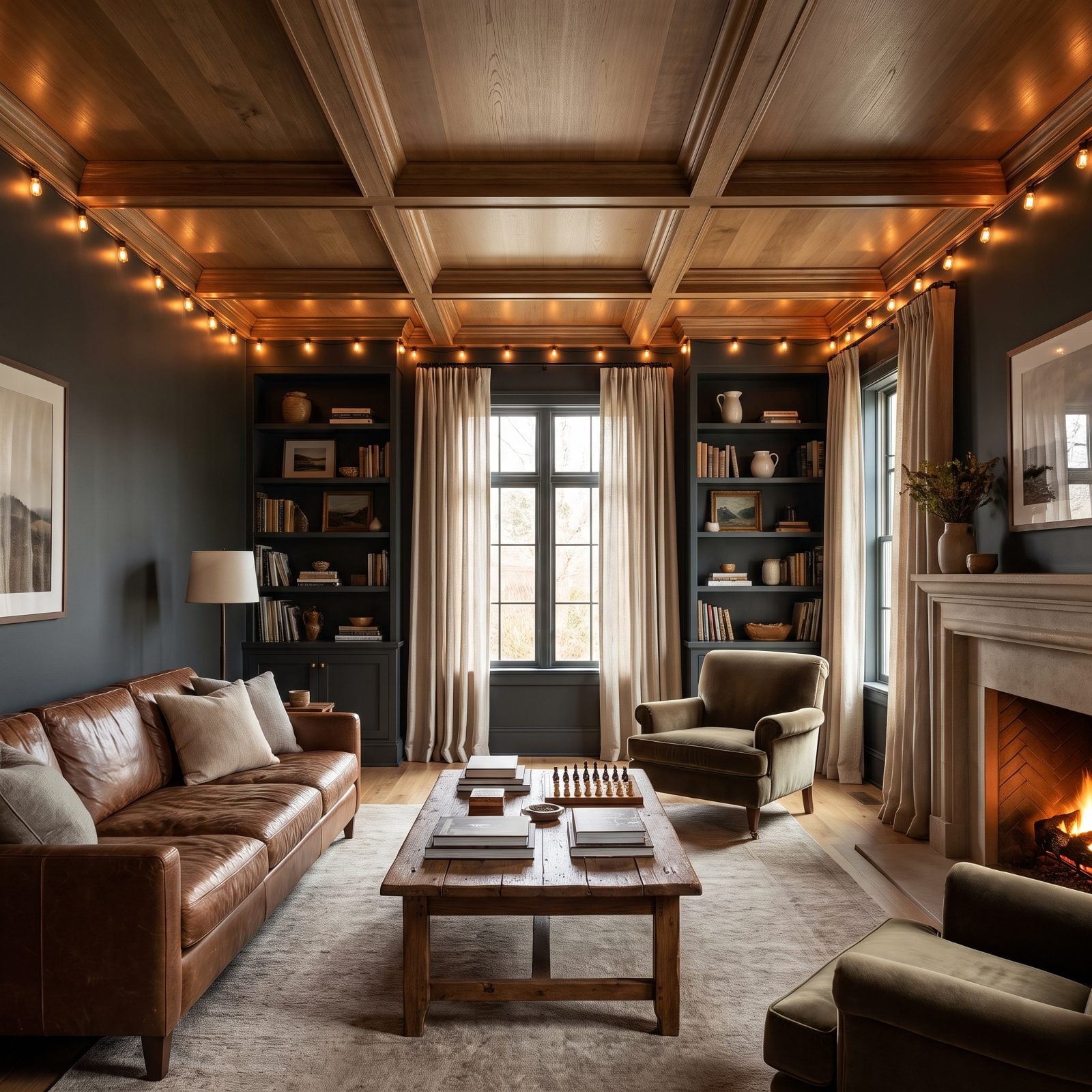 A Ceiling-Edge Light Line That Widens the Walls