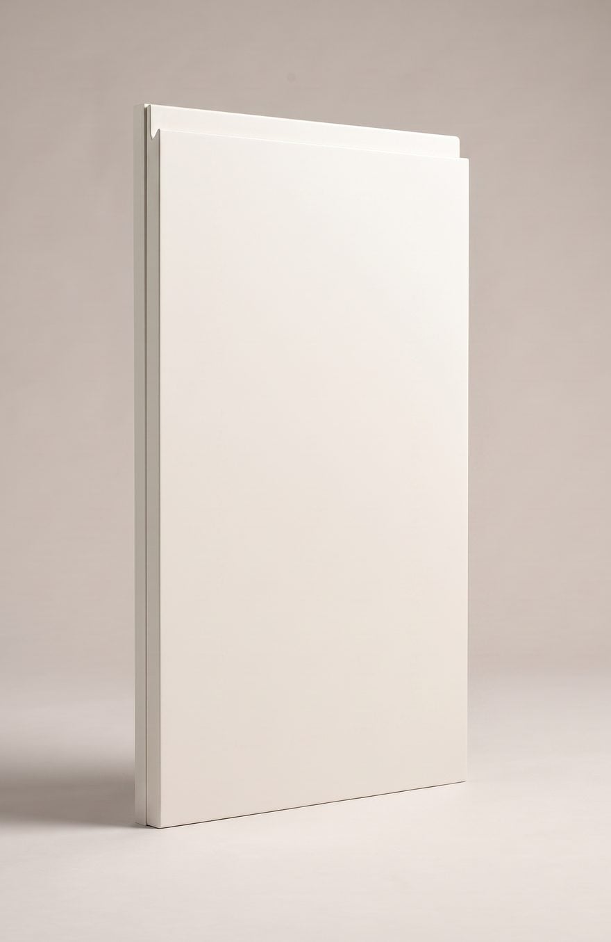 Chamfered-Edge Handleless kitchen cabinet door illustration