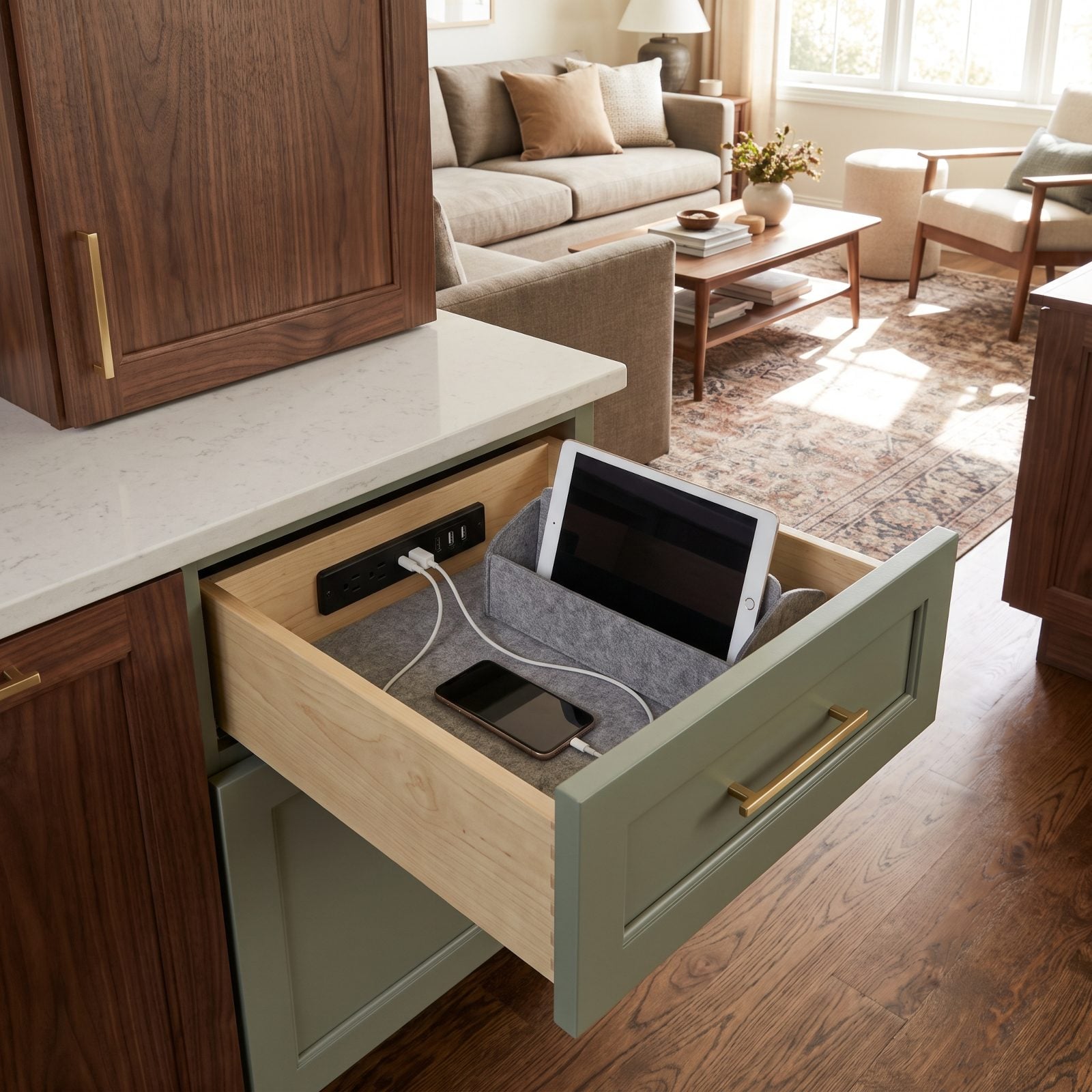A Charging Drawer That Swallows Phones, Tablets and Cords