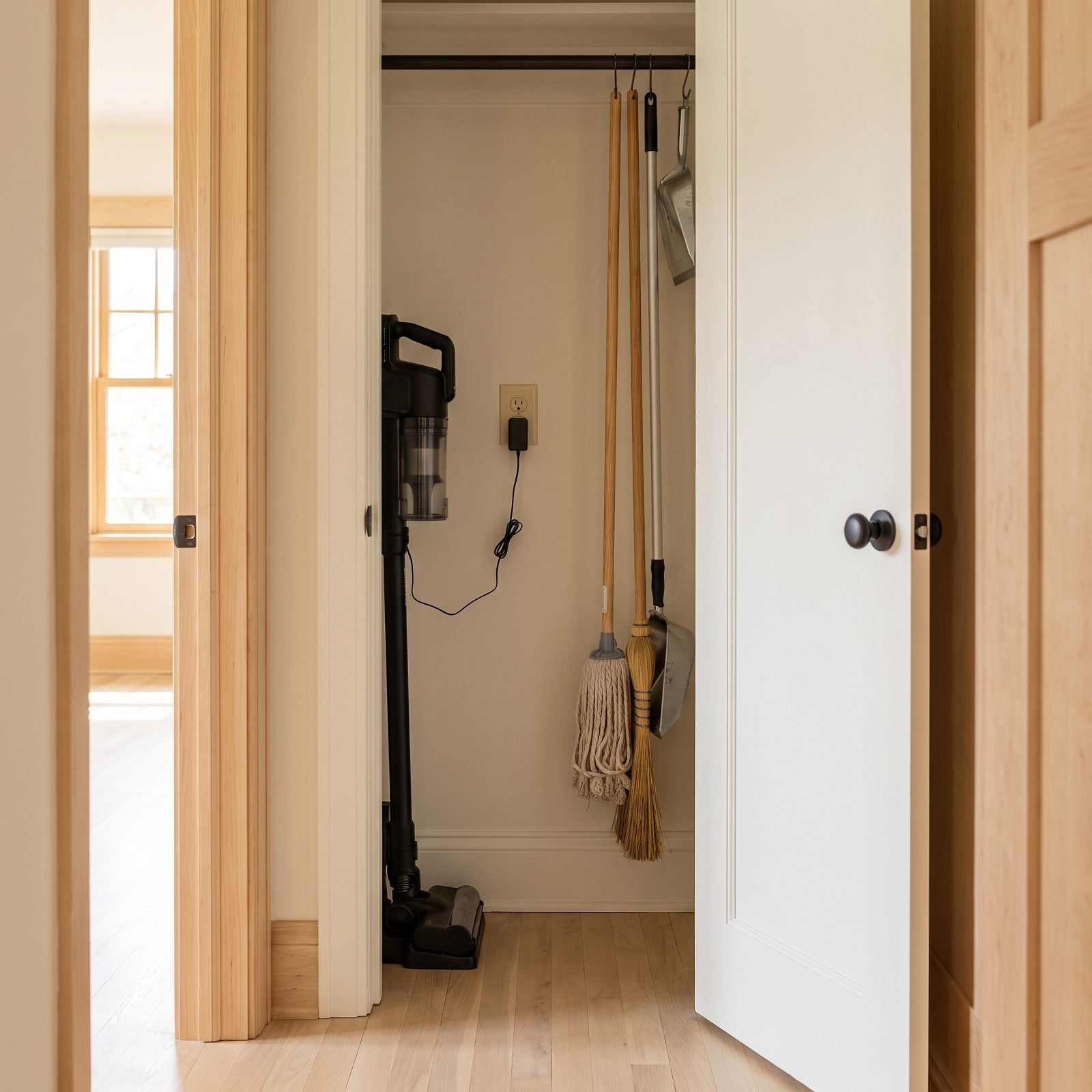 Charging Outlet Inside the Broom Closet: Hide the Dead Battery