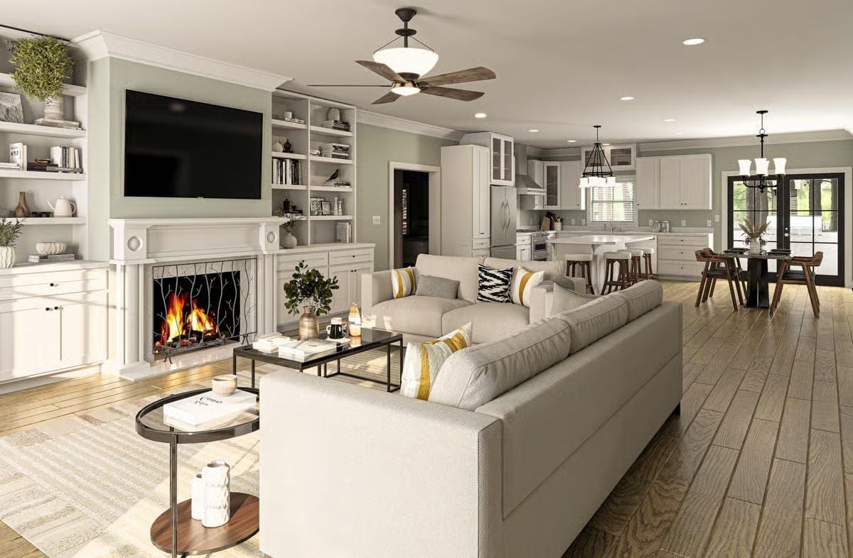Rustic Ranch Cottage Home The Chesterfield 5-Bedroom Modern Farmhouse Ranch House Plan with ...