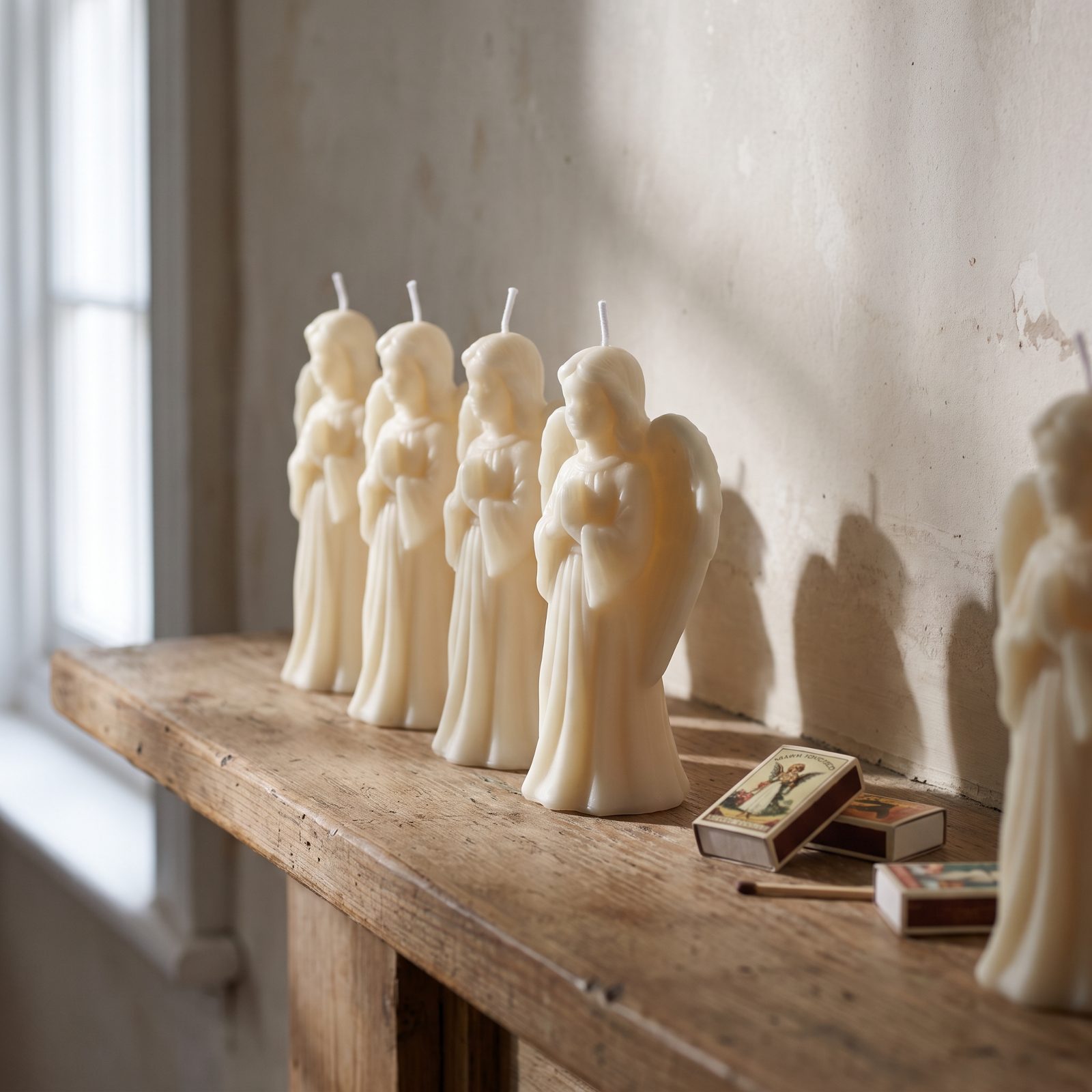 A Choir of Wax Angel Candles No One Ever Lit