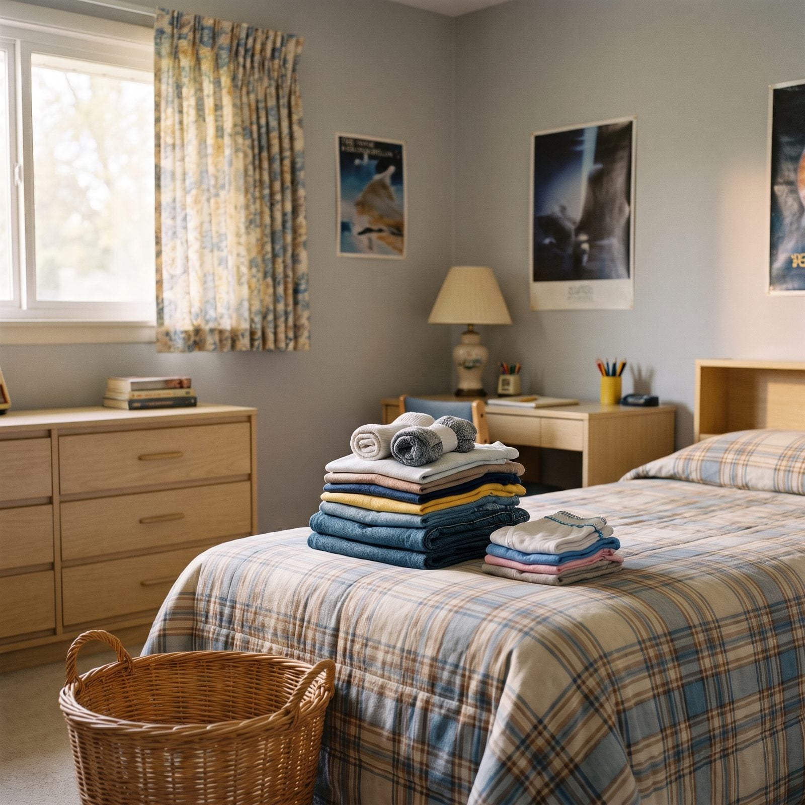 Clean, Folded Laundry Left Waiting on Your Bed