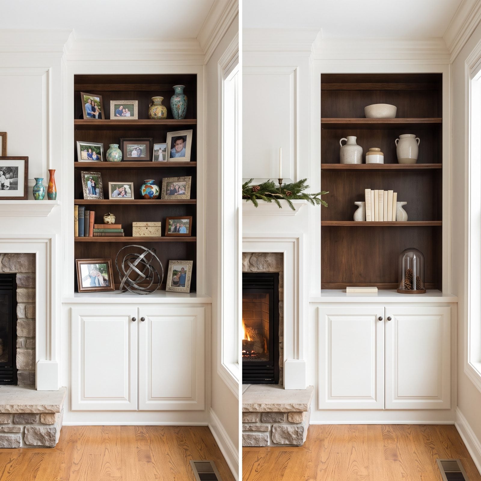 Clear Competing Decor From Nearby Built-Ins