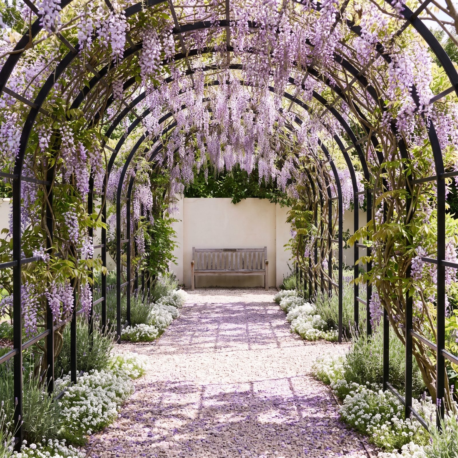 Climbing-Vine Trellis Tunnel