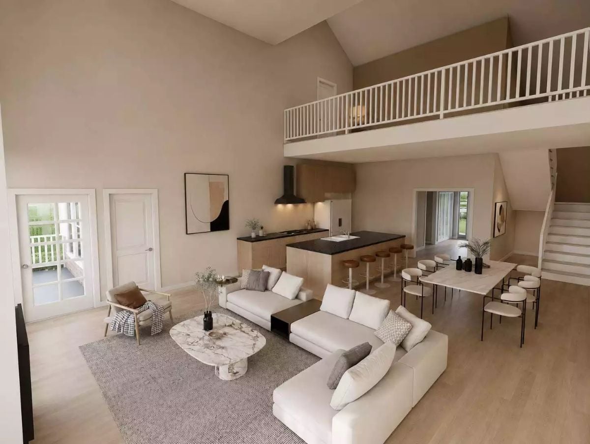 Double-Height Ceilings Make the Open Plan Feel Earned, Not Just Big