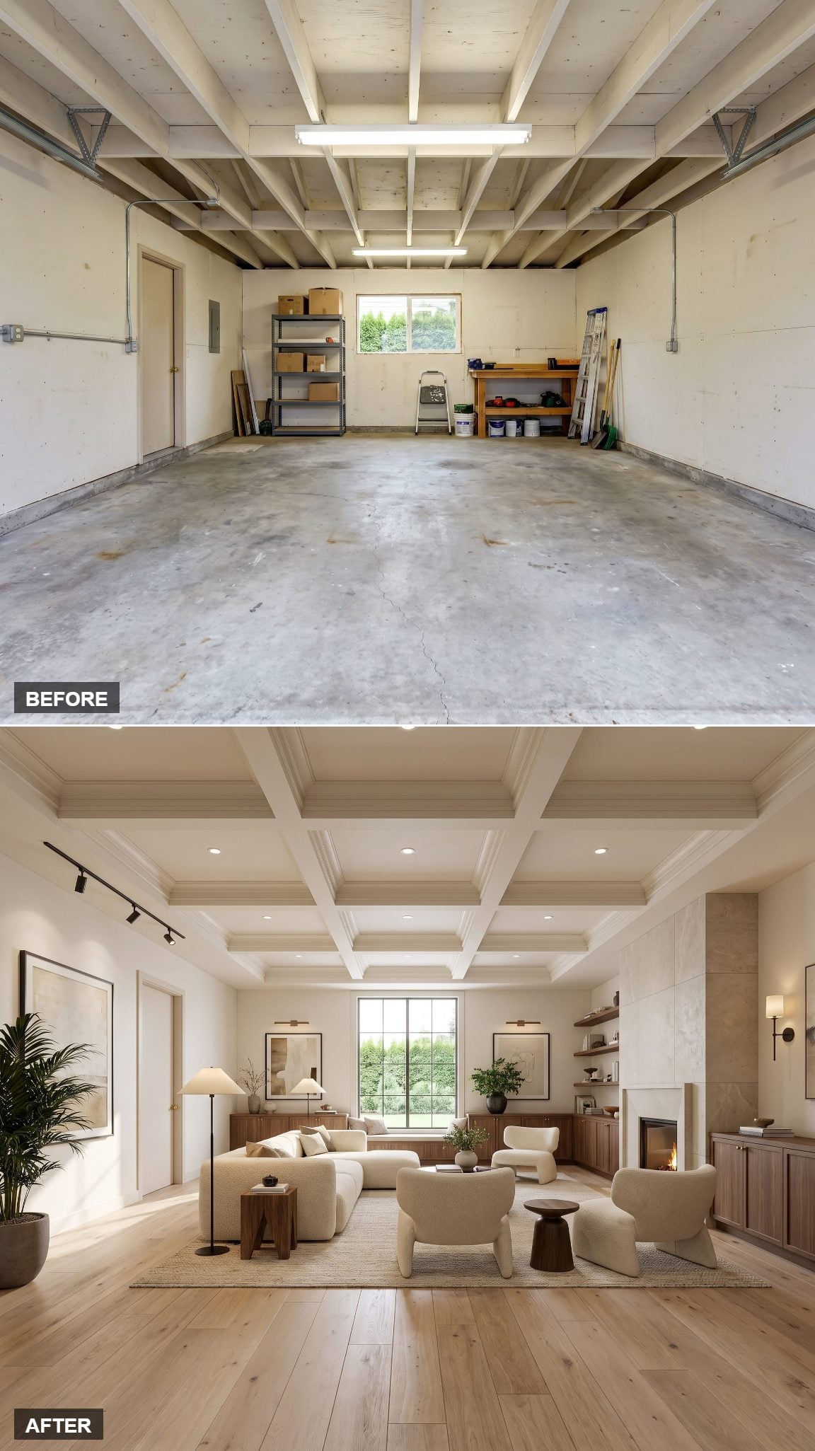 From Cold Concrete Box to Family Room With Actual Warmth