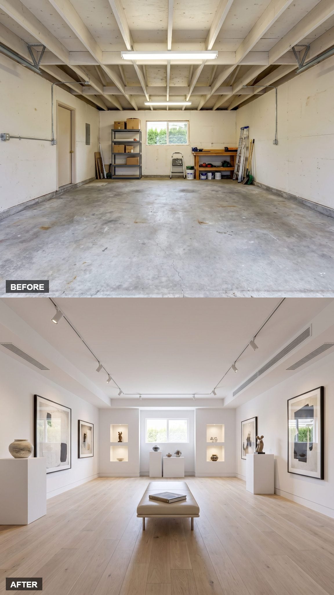 Collector's Gallery with Floating Ceiling and Illuminated Niches