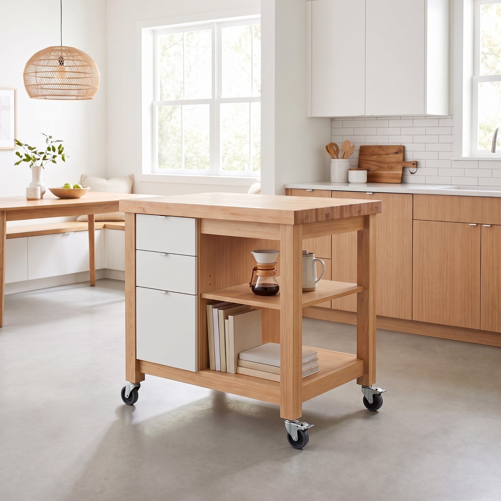 A Compact Island on Locking Casters