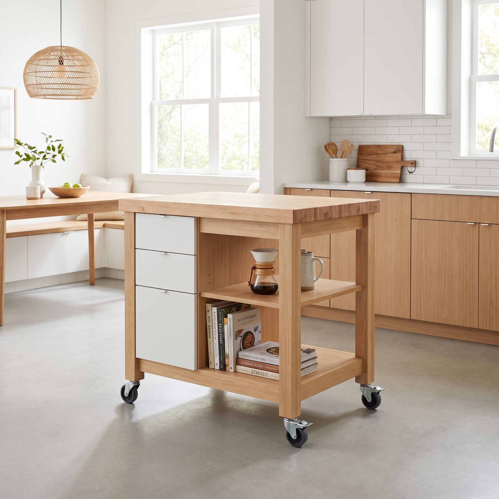 A Compact Island on Locking Casters