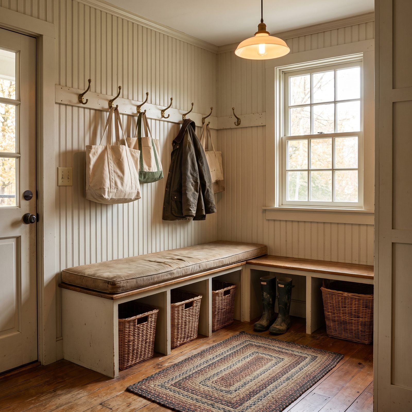 A Compact Mudroom Drop Zone