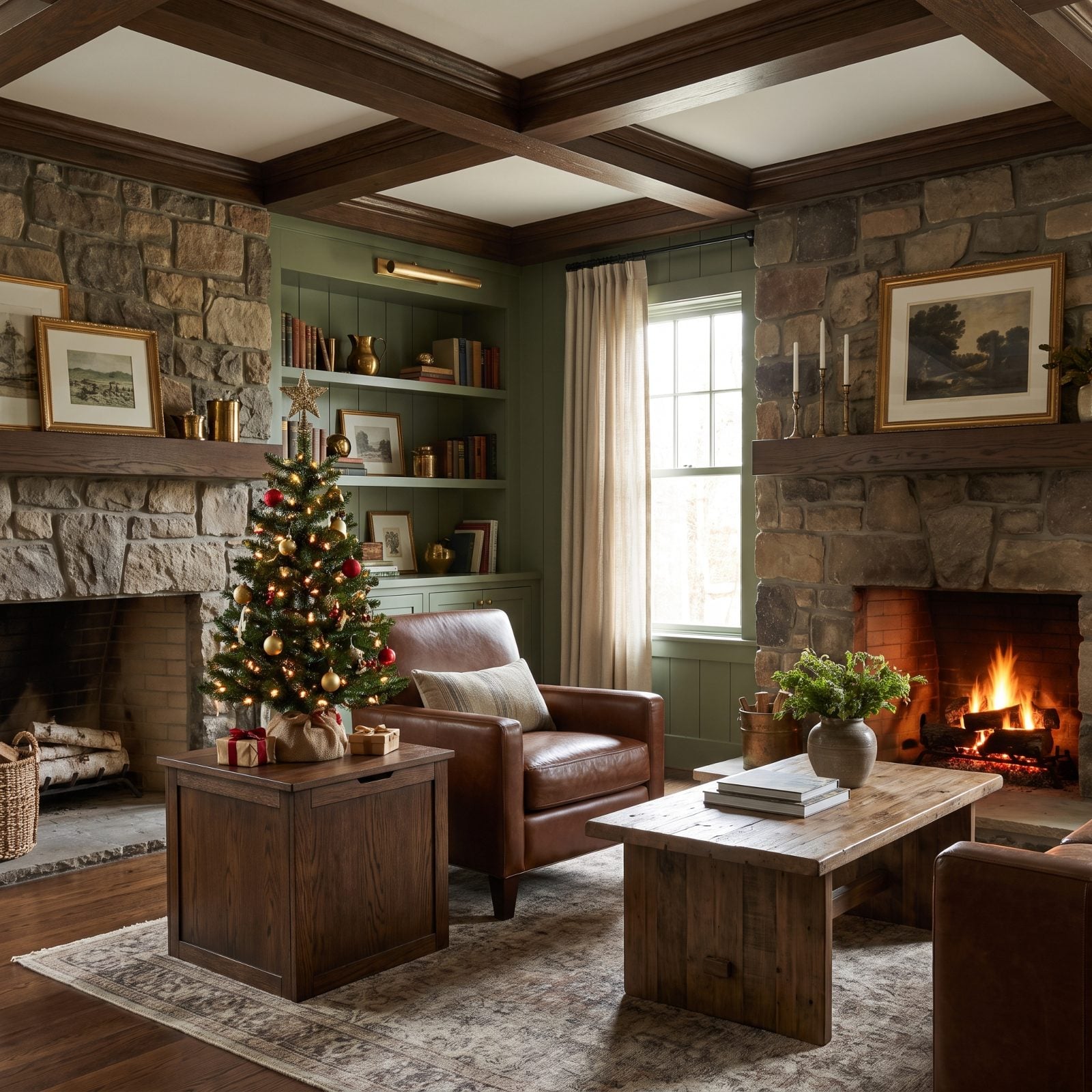 A Compact Tree Elevated Over Hidden Holiday Storage