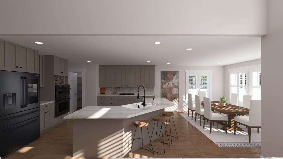 Kitchen Island Wide Enough to Actually Feed a Crowd on a Tuesday Night