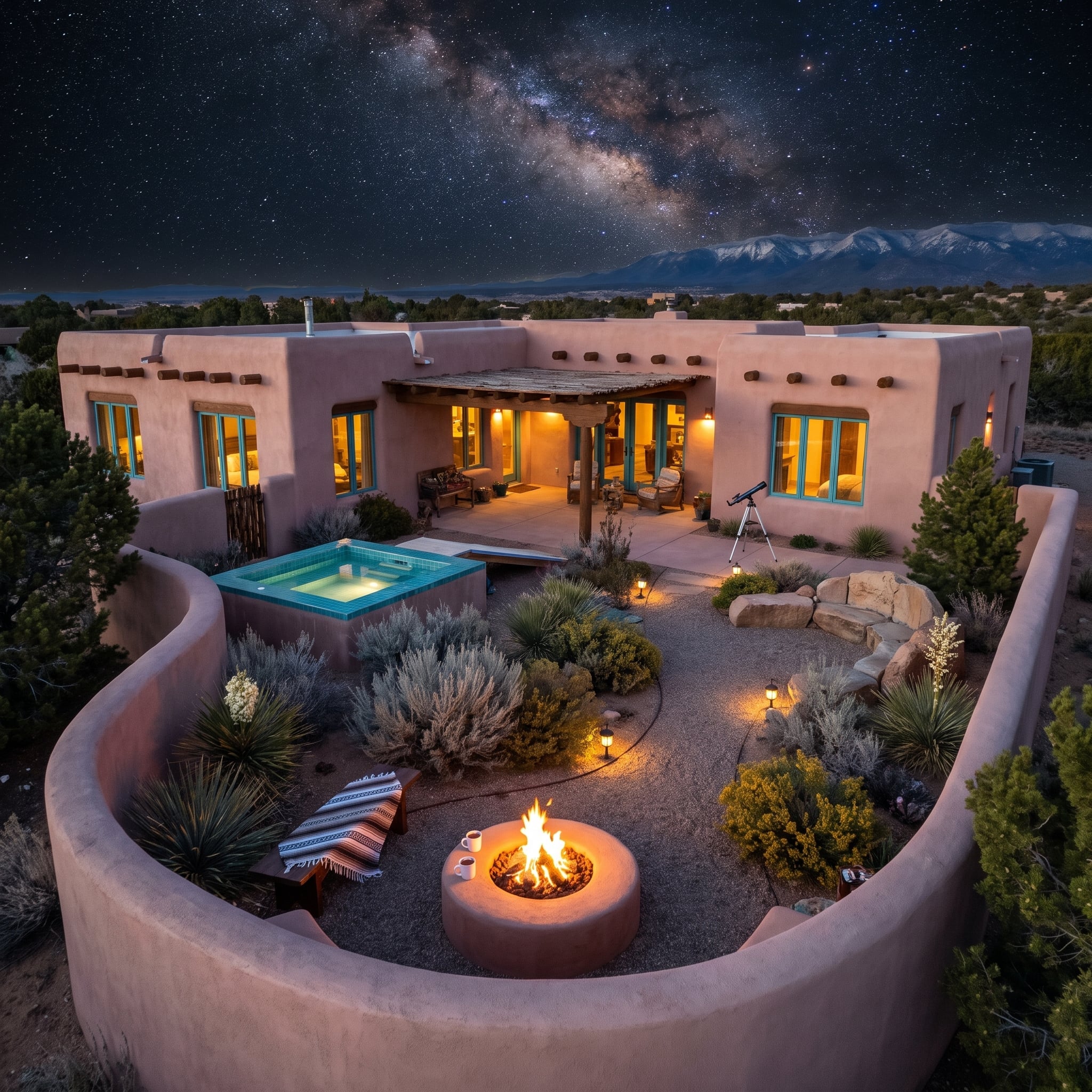 Adobe Walls, a Fire Pit Under the Milky Way, and Stargazing Built Into the Floor Plan