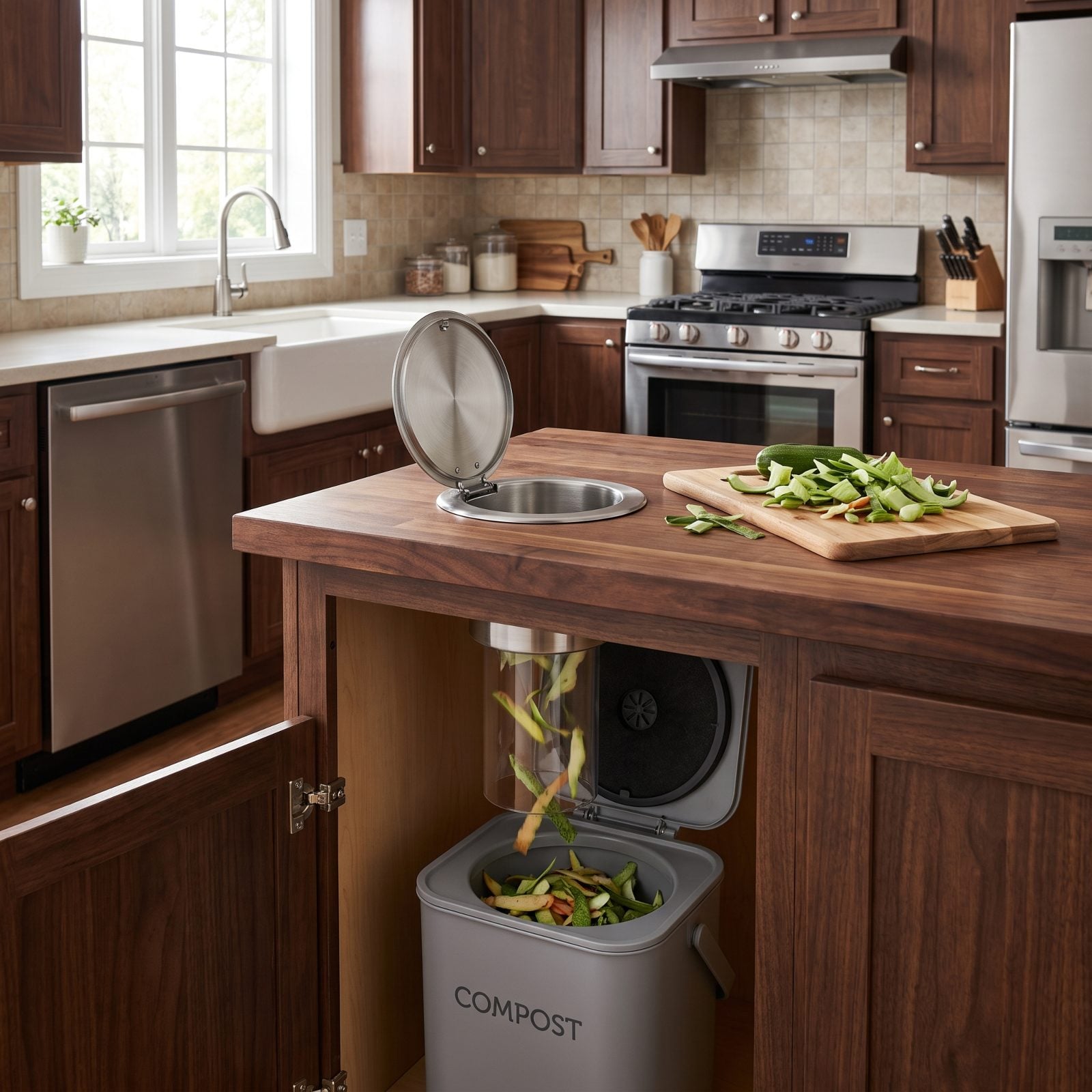 Countertop Compost Chute