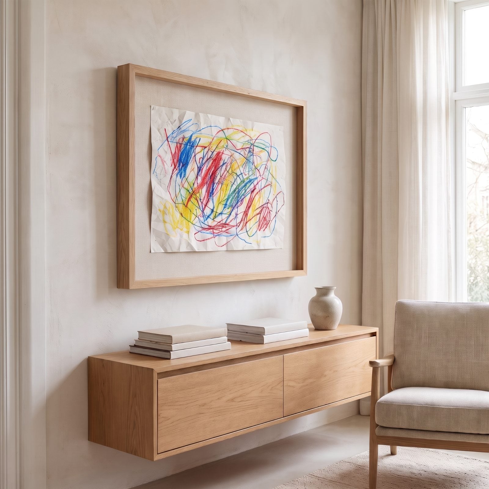 Crayon Masterpieces, Framed